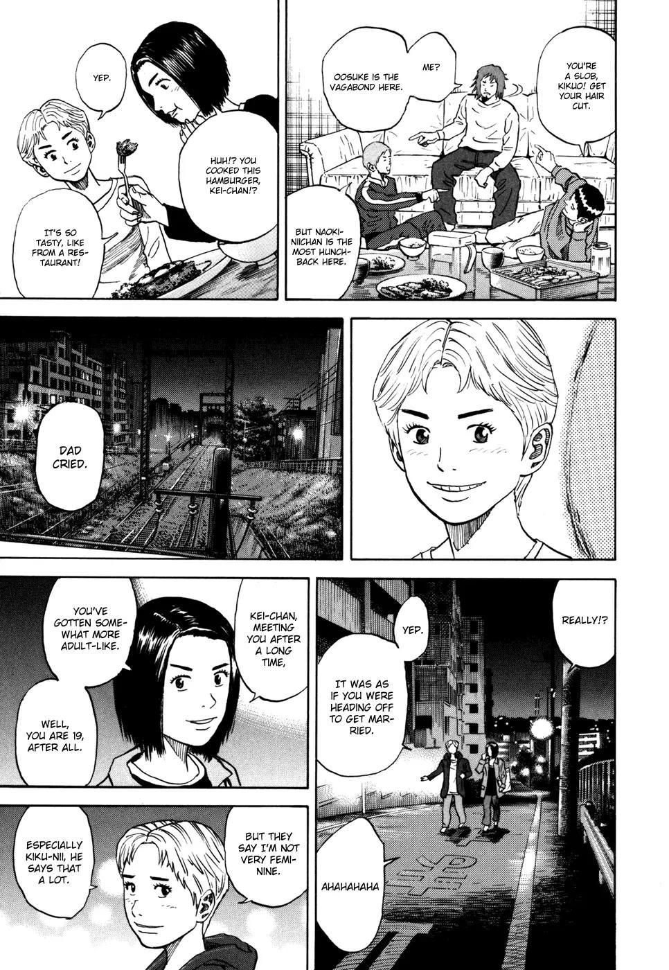 Uchuu Kyoudai Chapter 89 page 14 - Chapter 89 : Dining Table and Setting Off