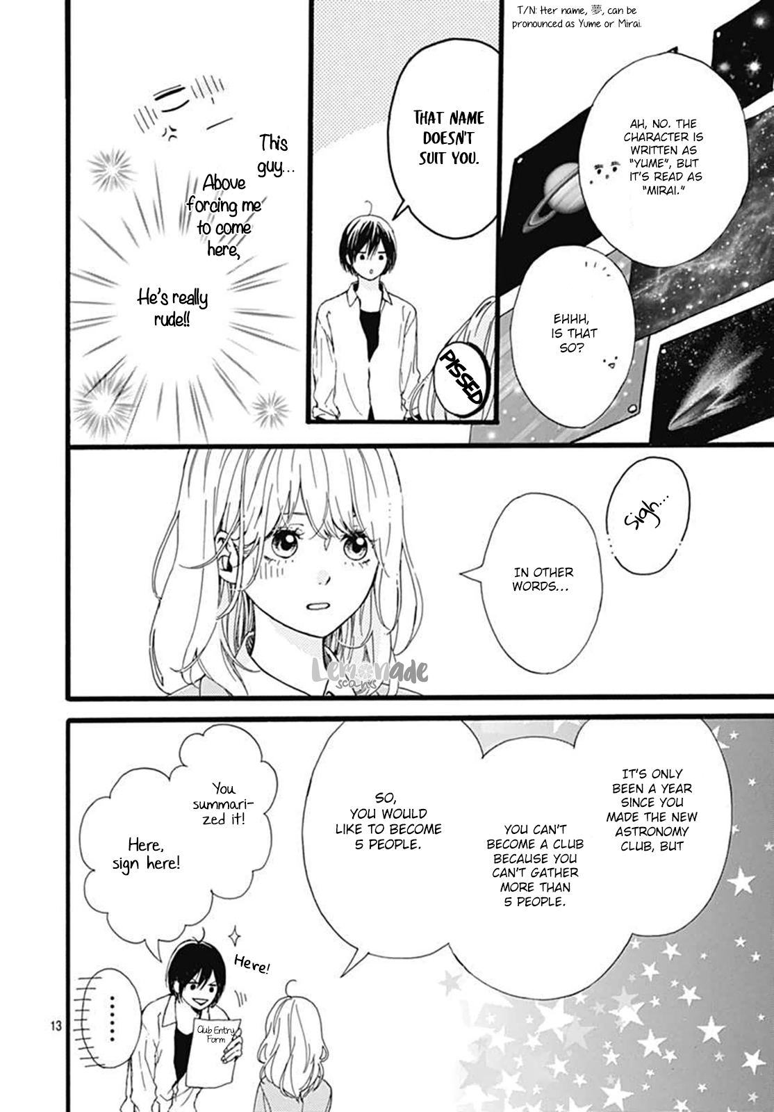 Uchuu no Hate no Mannaka no Chapter 1 page 13 - Chapter 1