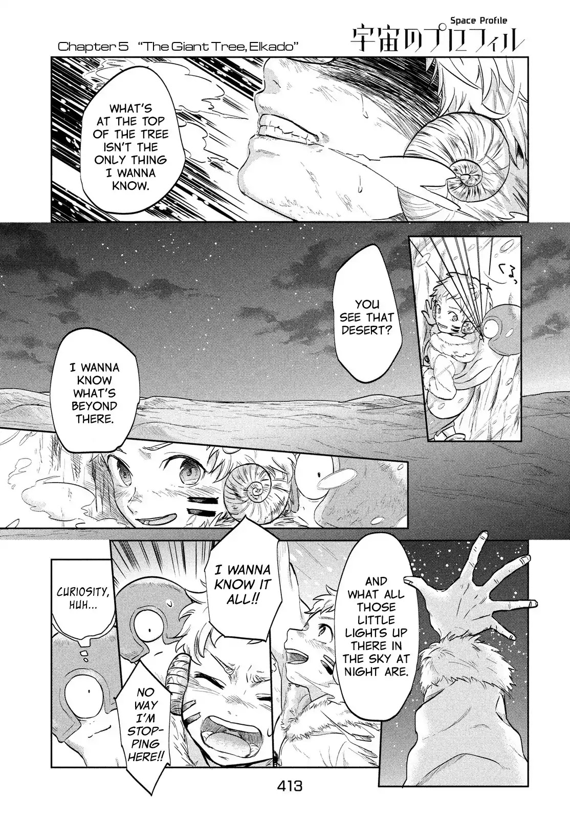 Uchuu no Profile Chapter 5 page 18 - Chapter 5: The Giant Tree, Elkido