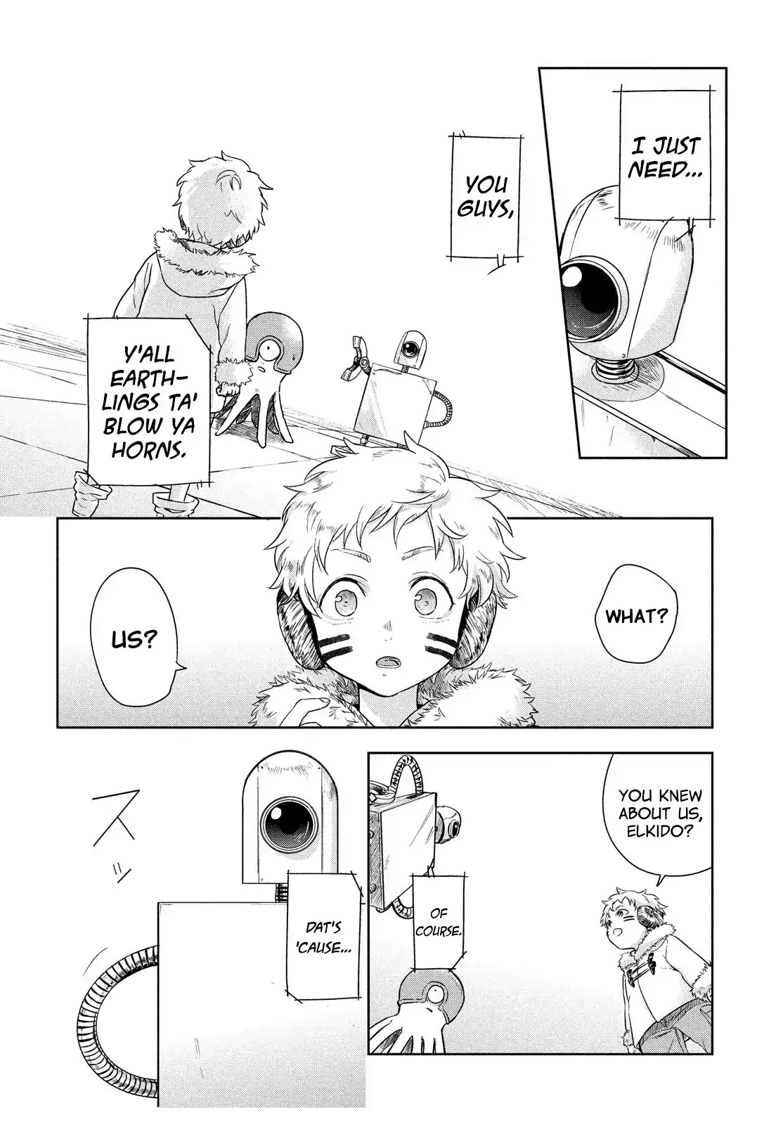 Uchuu no Profile Chapter 5 page 34 - Chapter 5: The Giant Tree, Elkido