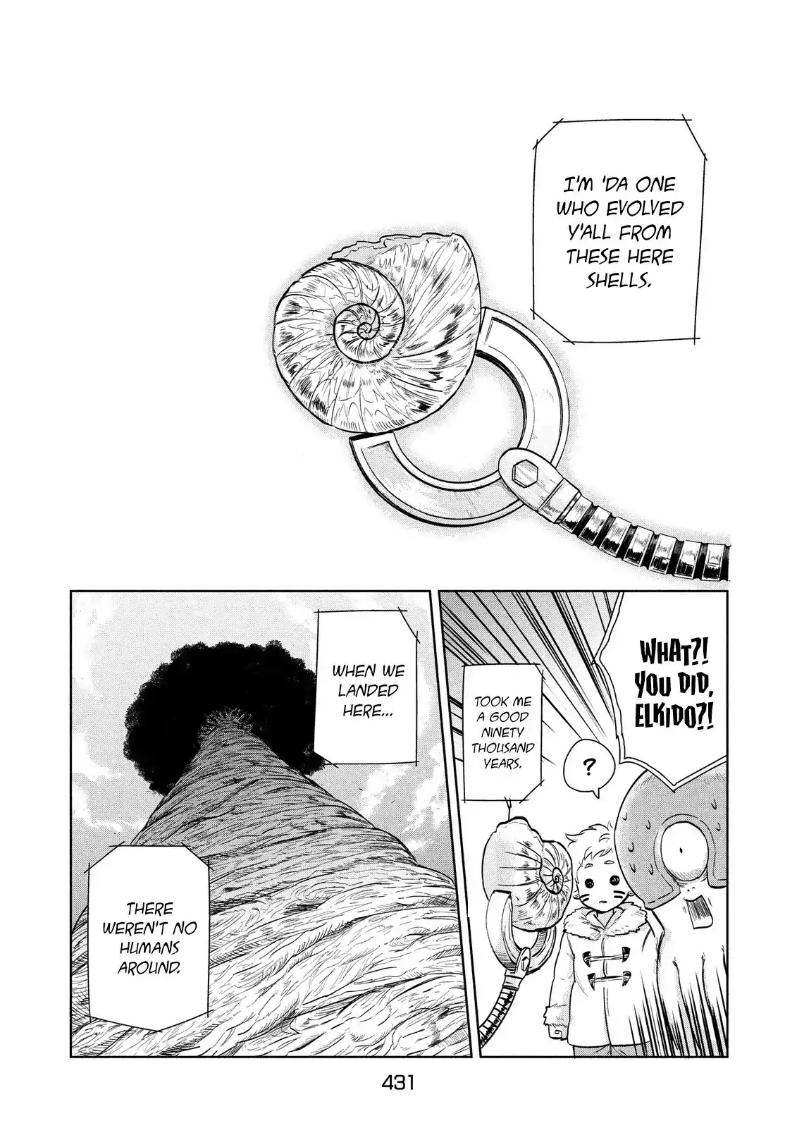 Uchuu no Profile Chapter 5 page 35 - Chapter 5: The Giant Tree, Elkido