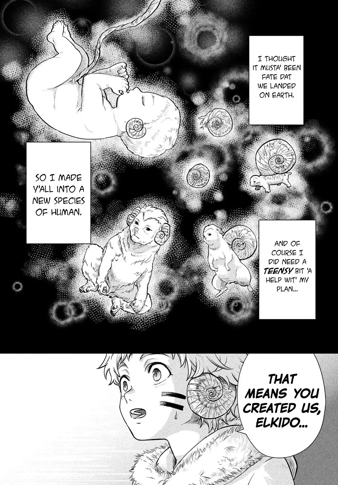 Uchuu no Profile Chapter 5 page 36 - Chapter 5: The Giant Tree, Elkido