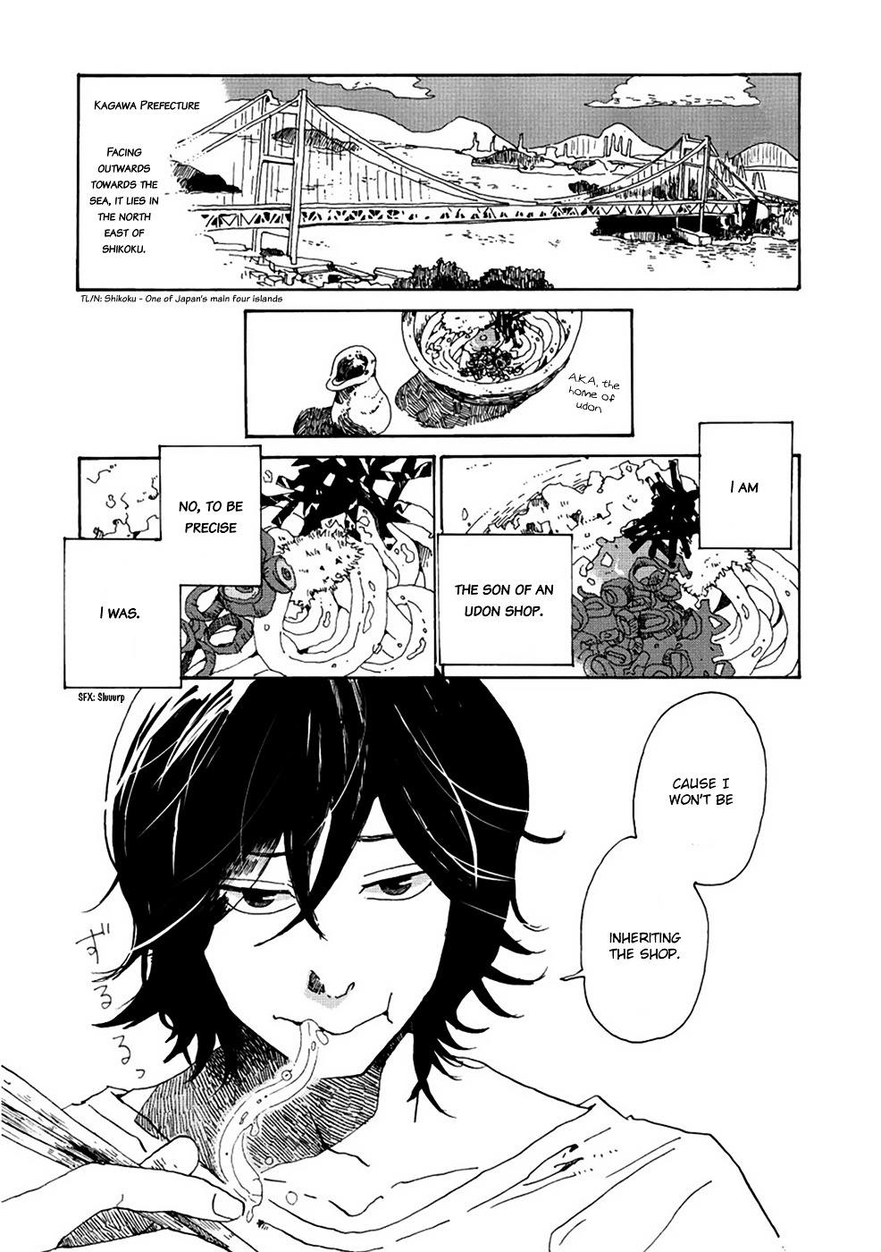 Udon no Kuni no Kin'iro Kemari Chapter 1 page 5 - Chapter 1 : Bukkake Udon