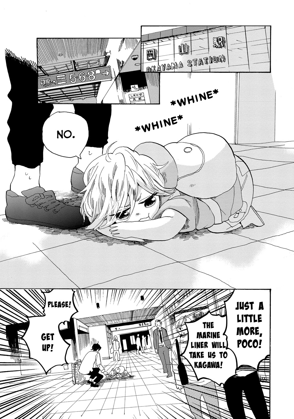 Udon no Kuni no Kin'iro Kemari Chapter 13 page 7 - Chapter 13: Marine Liner