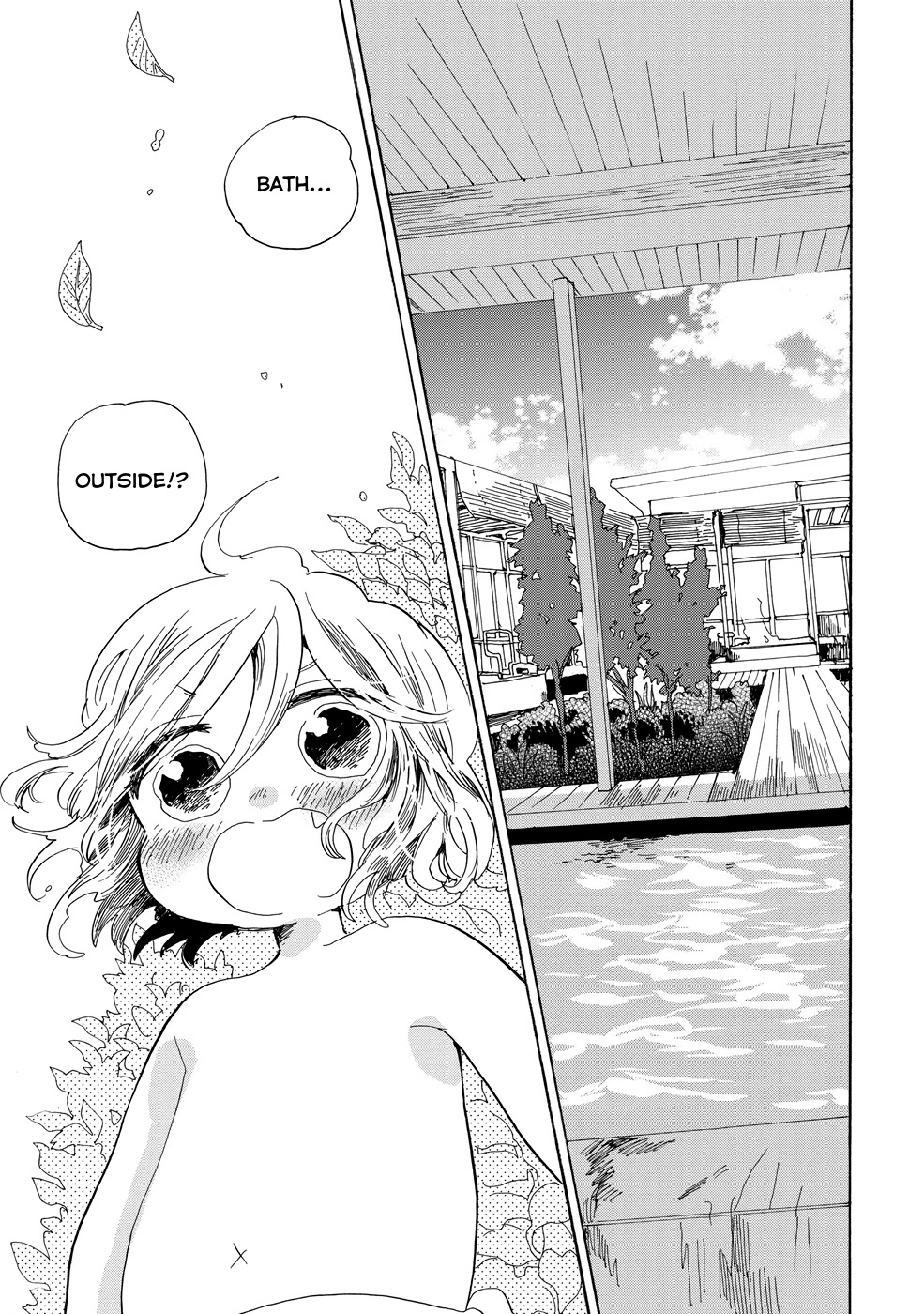 Udon no Kuni no Kin'iro Kemari Chapter 17 page 12 - Chapter 17: Busshouzan Hot Springs