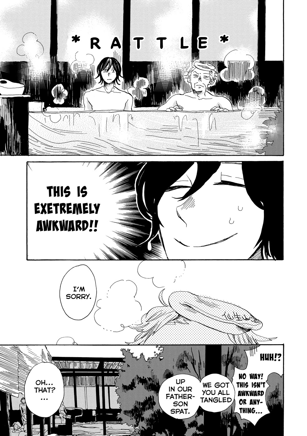 Udon no Kuni no Kin'iro Kemari Chapter 17 page 14 - Chapter 17: Busshouzan Hot Springs