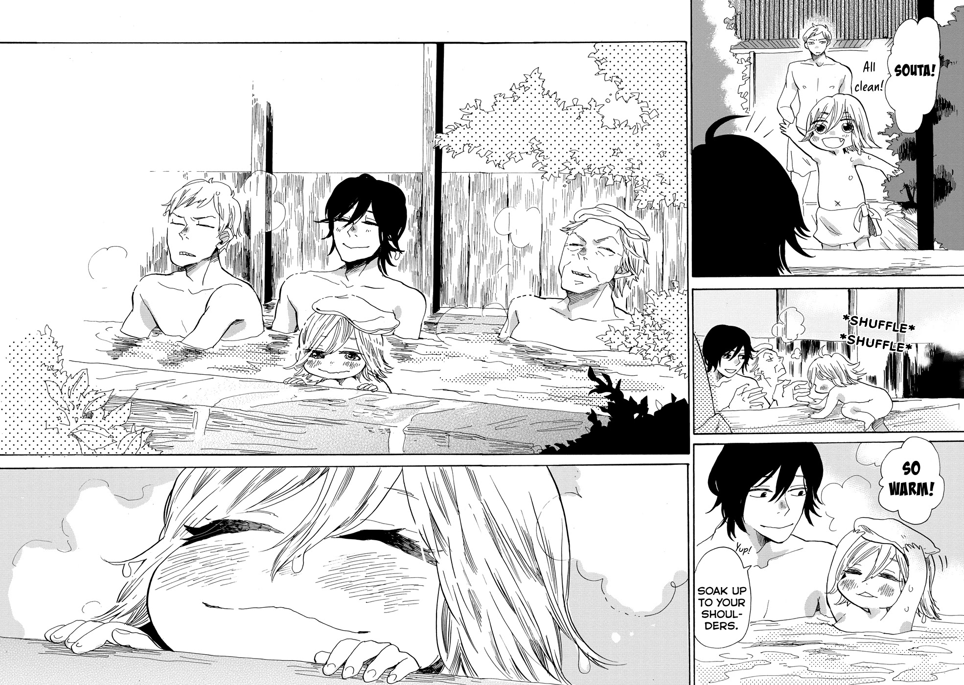 Udon no Kuni no Kin'iro Kemari Chapter 17 page 17 - Chapter 17: Busshouzan Hot Springs