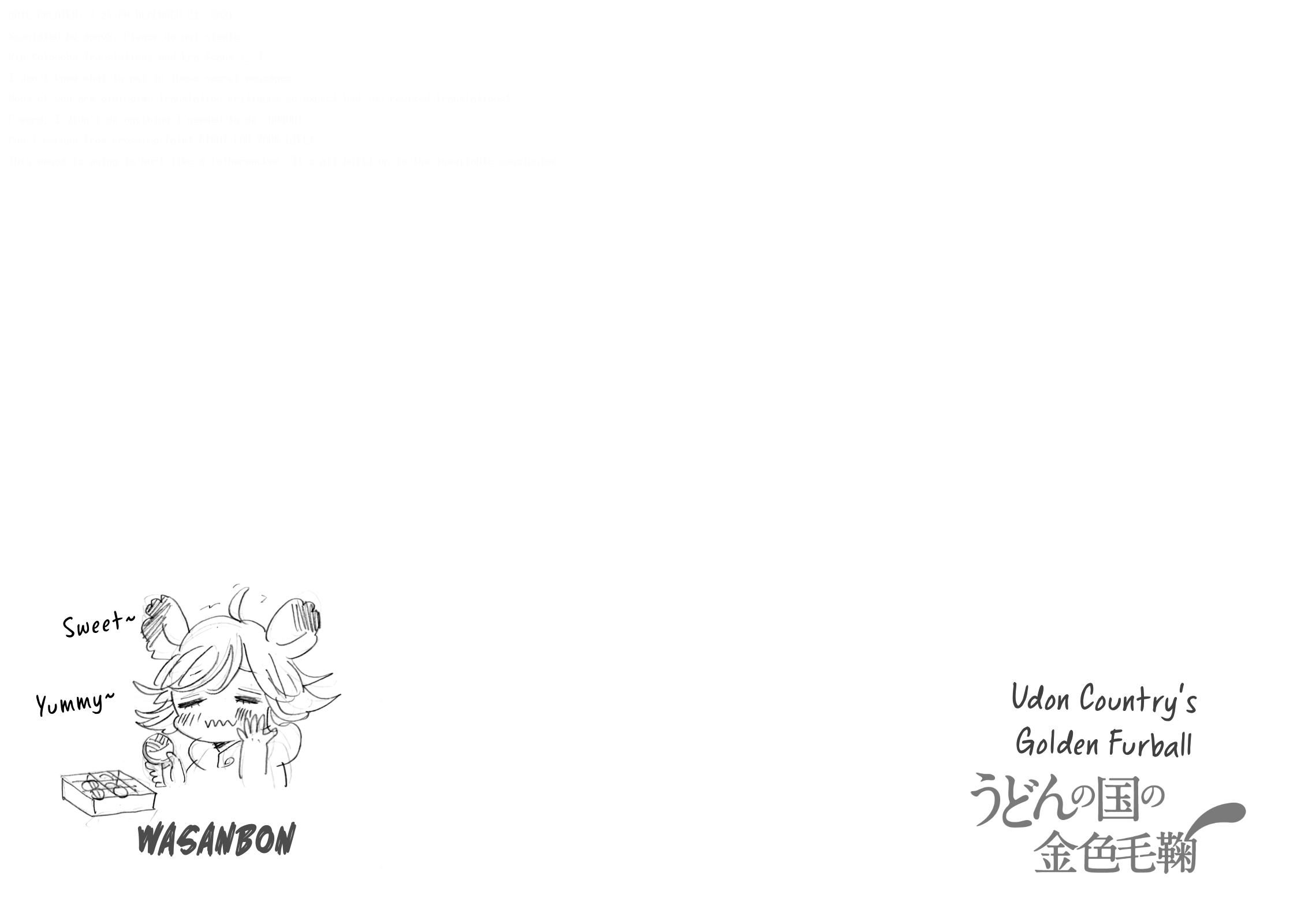 Udon no Kuni no Kin'iro Kemari Chapter 25 page 35 - Chapter 25: Wasanbon
