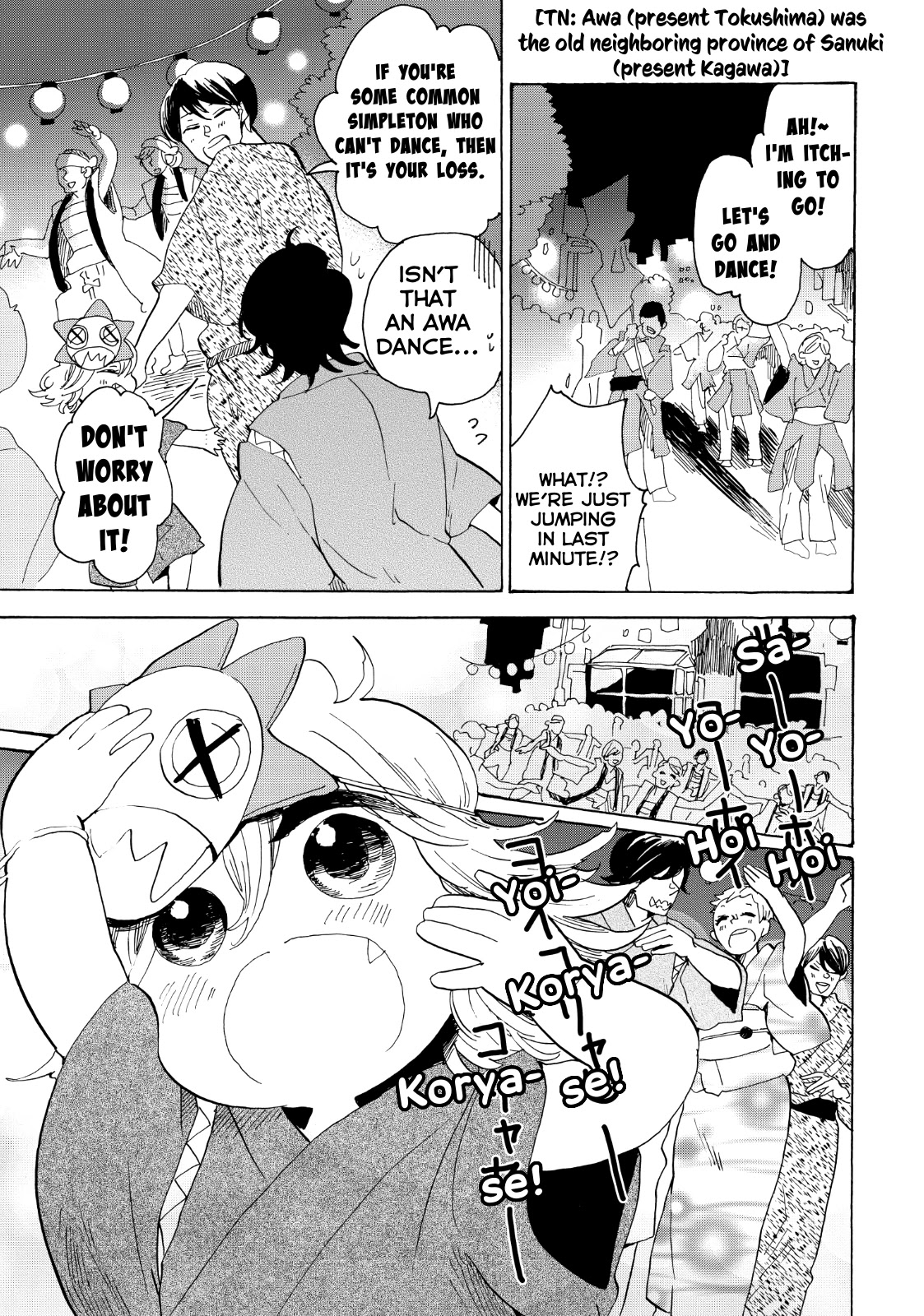 Udon no Kuni no Kin'iro Kemari Chapter 27 page 28 - Chapter 27: Takamatsu Matsuri
