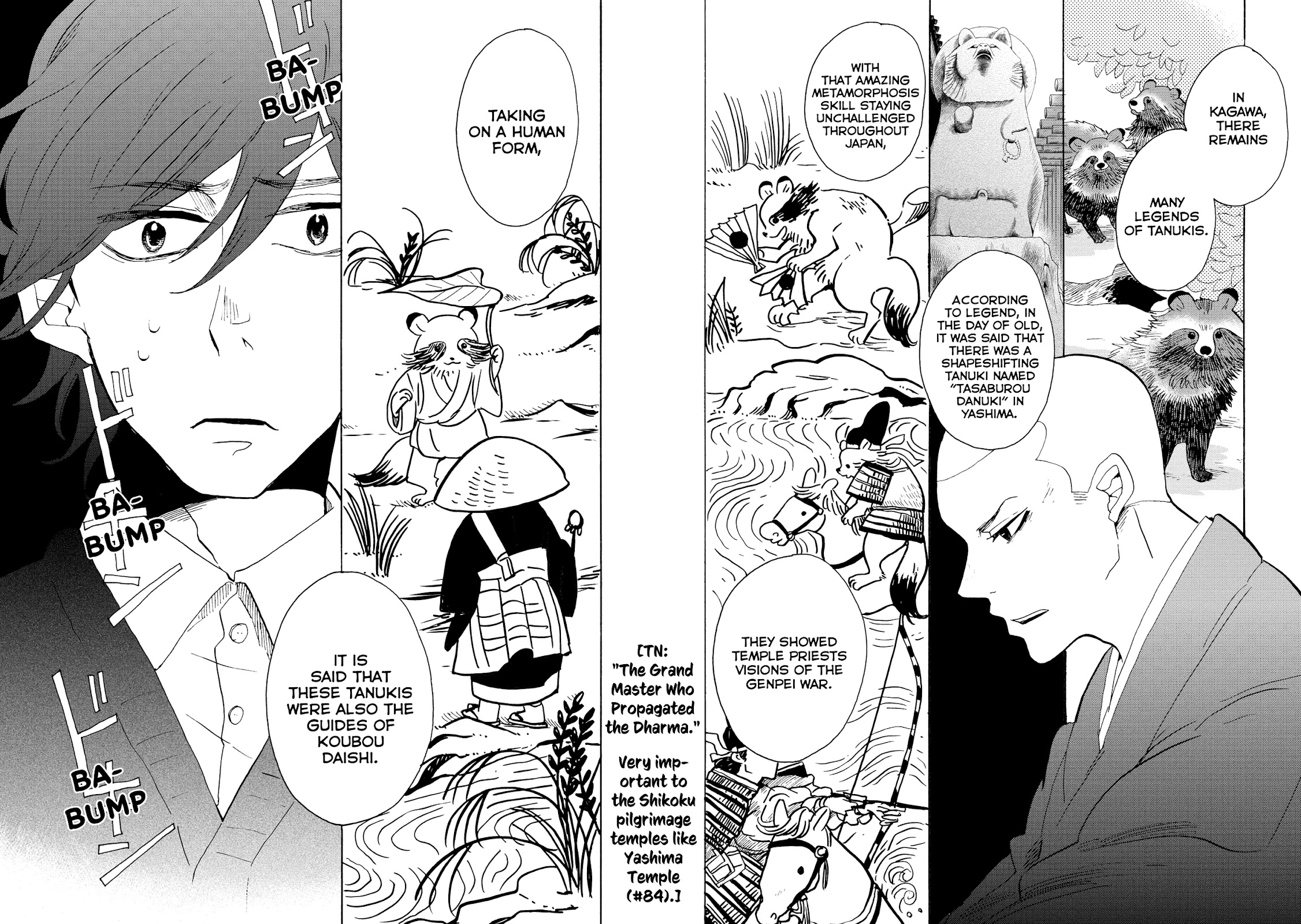 Udon no Kuni no Kin'iro Kemari Chapter 30 page 12 - Chapter 30: Genpei no Sato