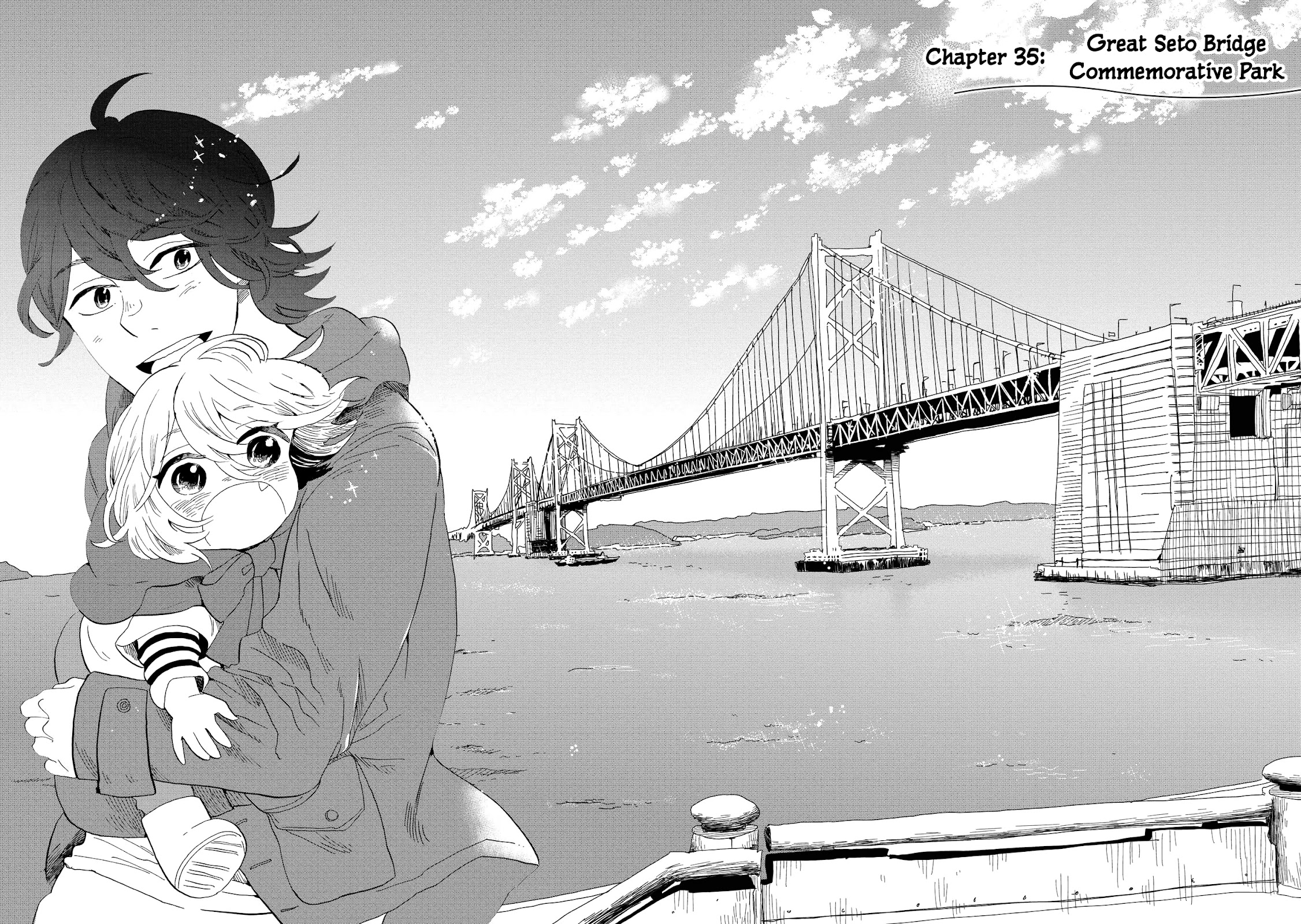 Udon no Kuni no Kin'iro Kemari Chapter 35 page 2 - Chapter 35: Great Seto Bridge Commemorative Park