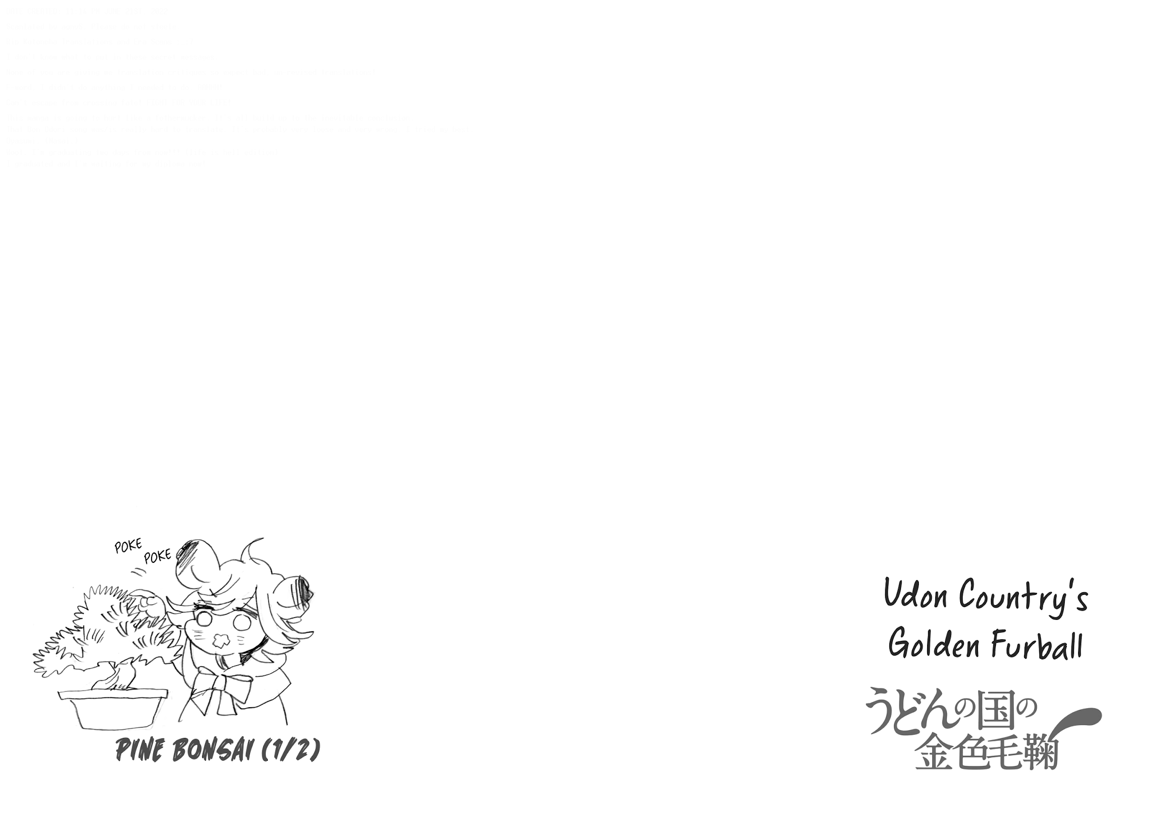 Udon no Kuni no Kin'iro Kemari Chapter 36 page 35 - Chapter 36: Pine Bonsai (1/2)