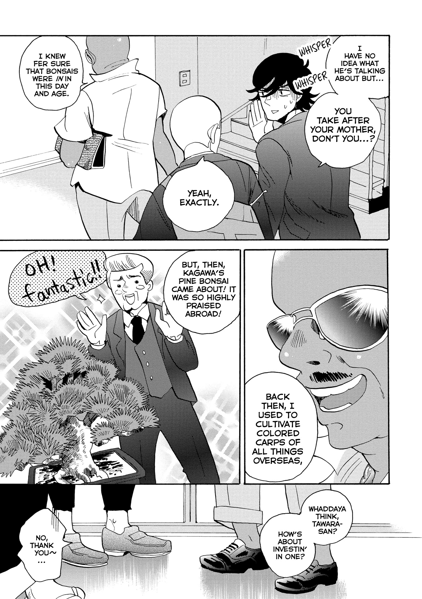 Udon no Kuni no Kin'iro Kemari Chapter 37 page 19 - Chapter 37: Pine Bonsai (2/2)