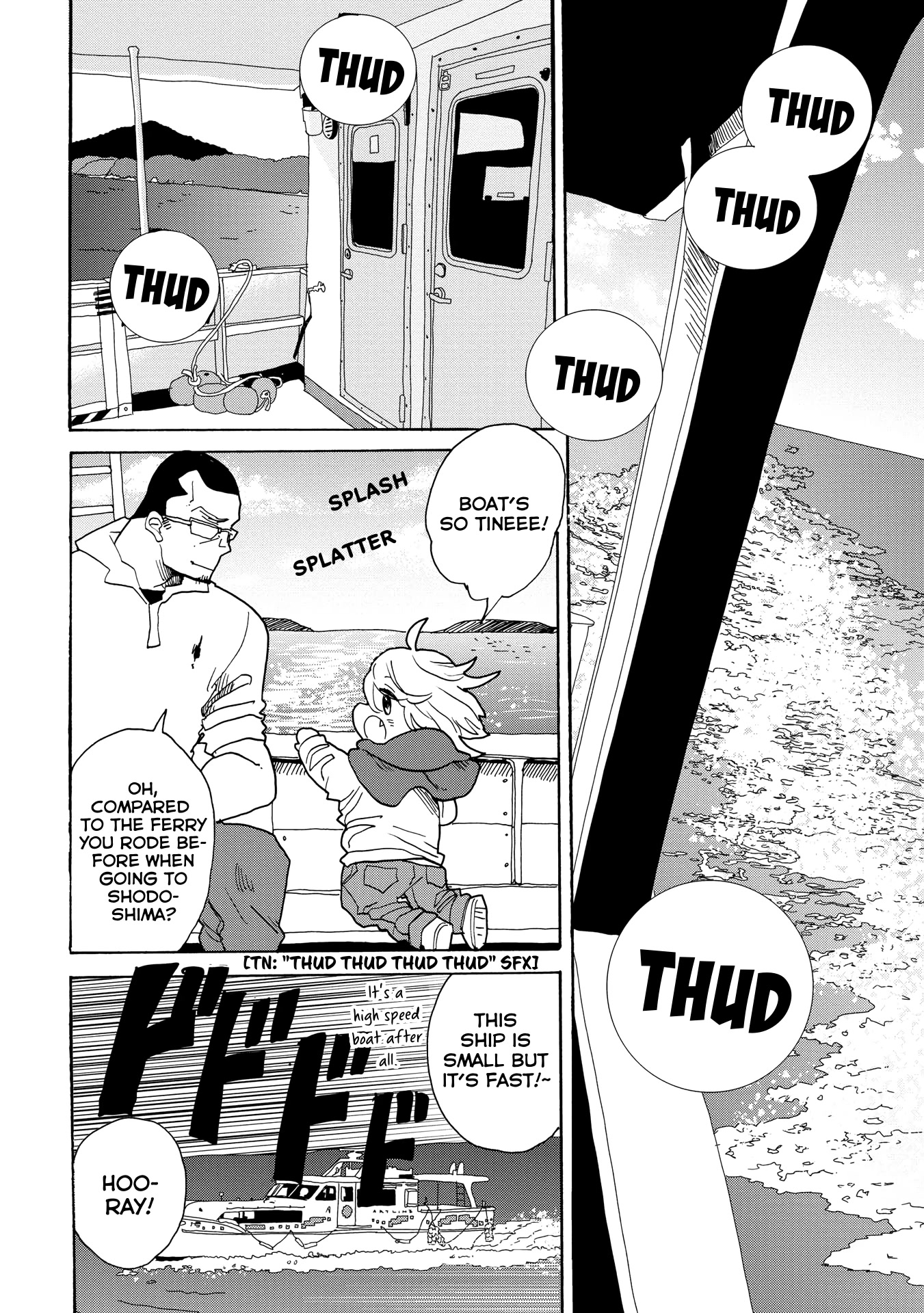 Udon no Kuni no Kin'iro Kemari Chapter 41 page 13 - Chapter 41: Leura Harbor