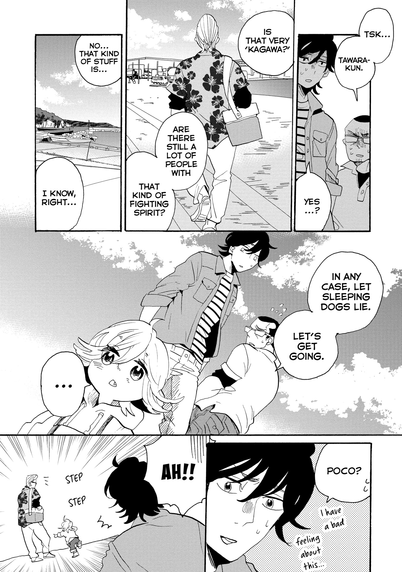 Udon no Kuni no Kin'iro Kemari Chapter 45 page 10 - Chapter 45: Miyaura Port