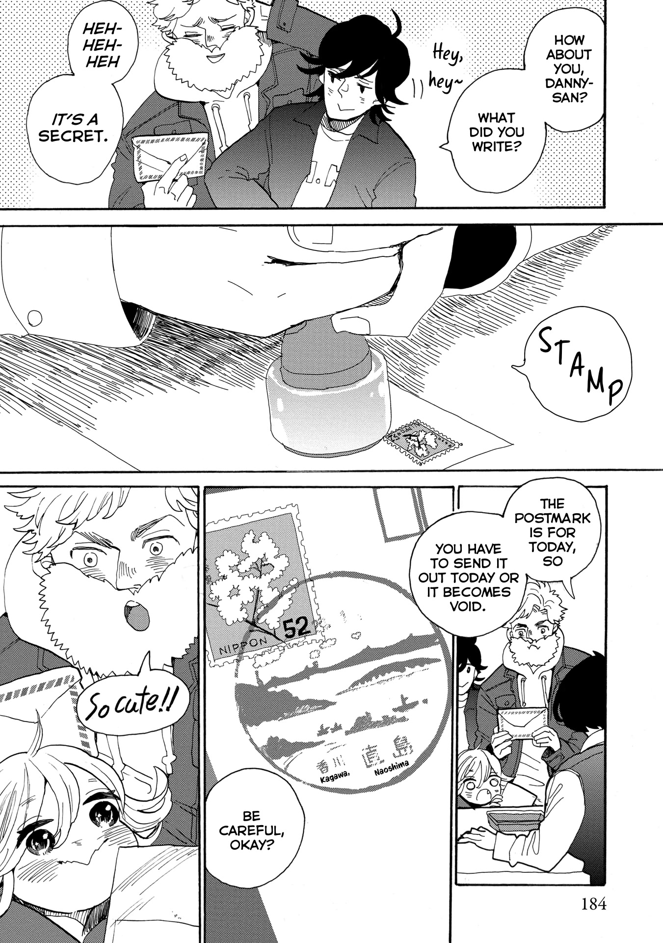 Udon no Kuni no Kin'iro Kemari Chapter 46.5 page 13 - Chapter 46.5: Naoshima Post Office