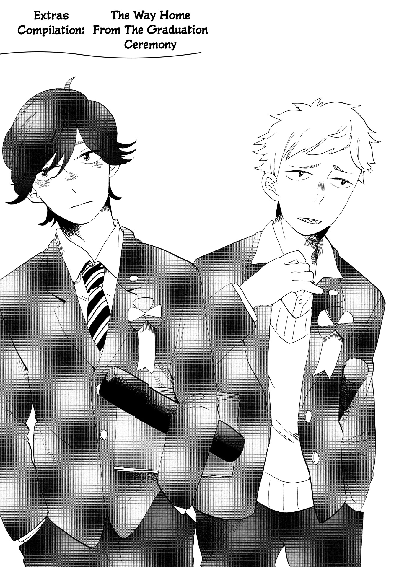 Udon no Kuni no Kin'iro Kemari Chapter 51.5 page 1 - Chapter 51.5: The Way Home From The Graduation Ceremony