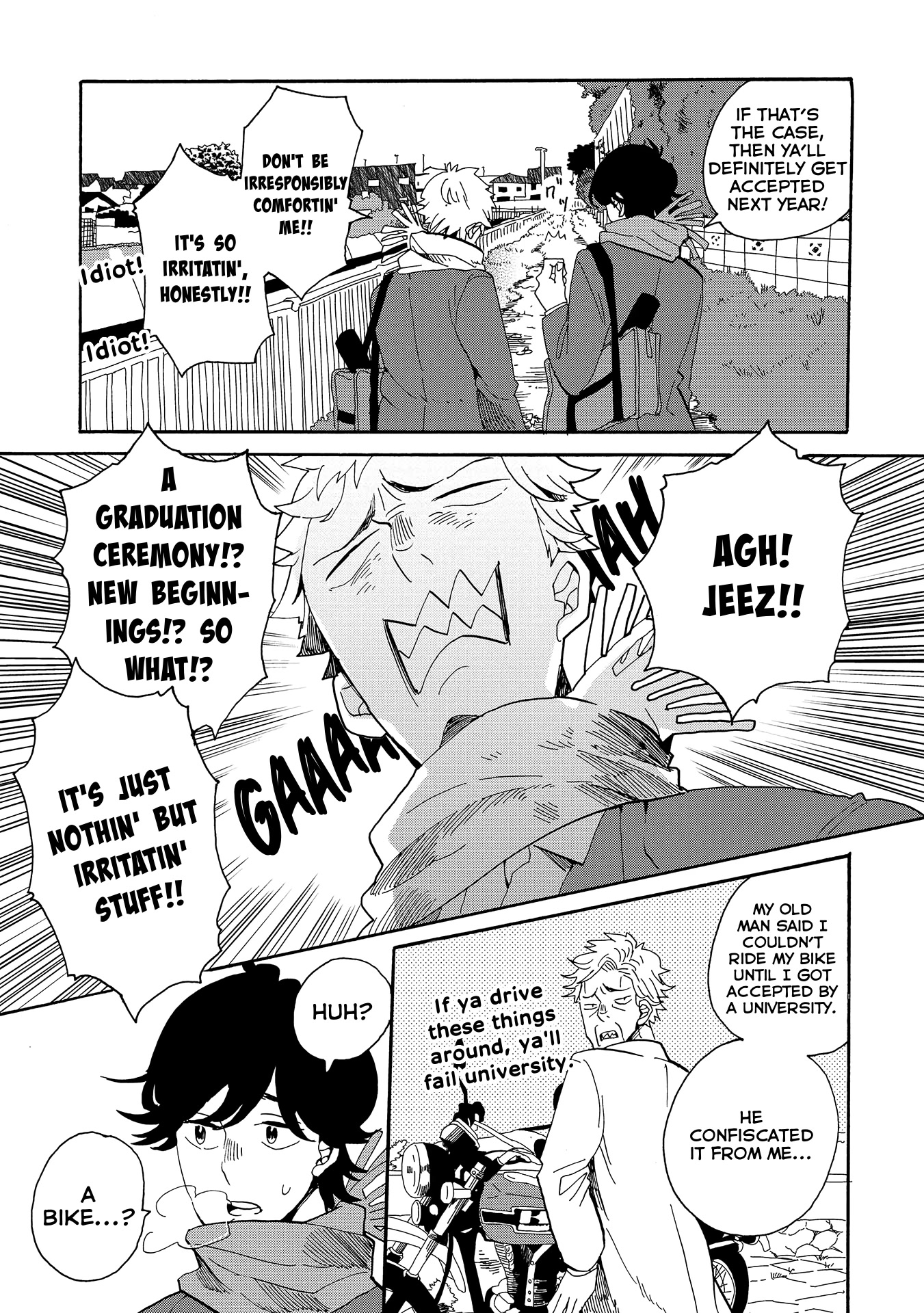 Udon no Kuni no Kin'iro Kemari Chapter 51.5 page 8 - Chapter 51.5: The Way Home From The Graduation Ceremony