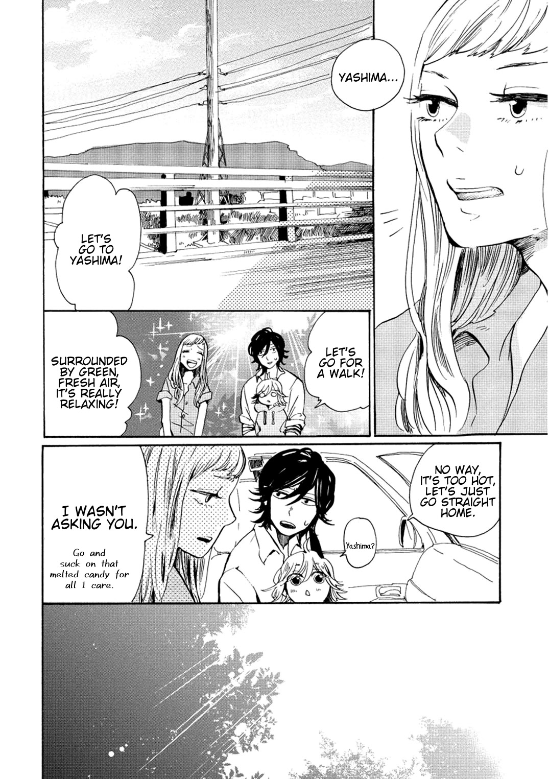 Udon no Kuni no Kin'iro Kemari Chapter 7 page 16 - Chapter 7: Kazura Bridge