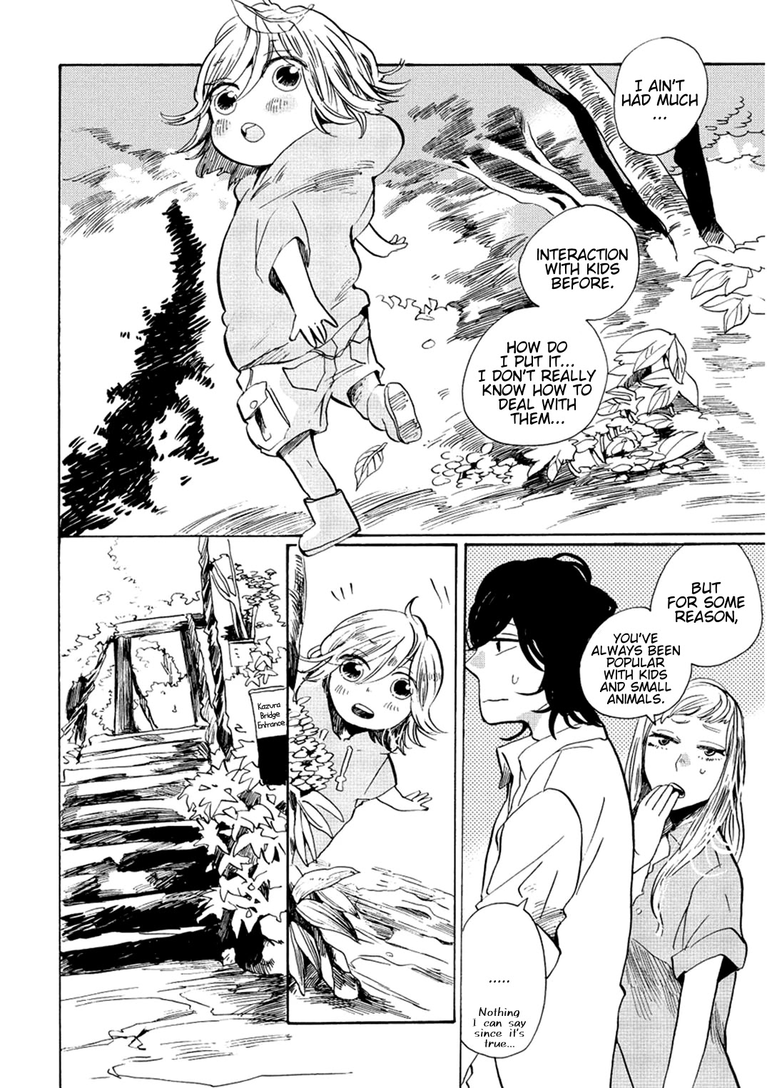 Udon no Kuni no Kin'iro Kemari Chapter 7 page 18 - Chapter 7: Kazura Bridge