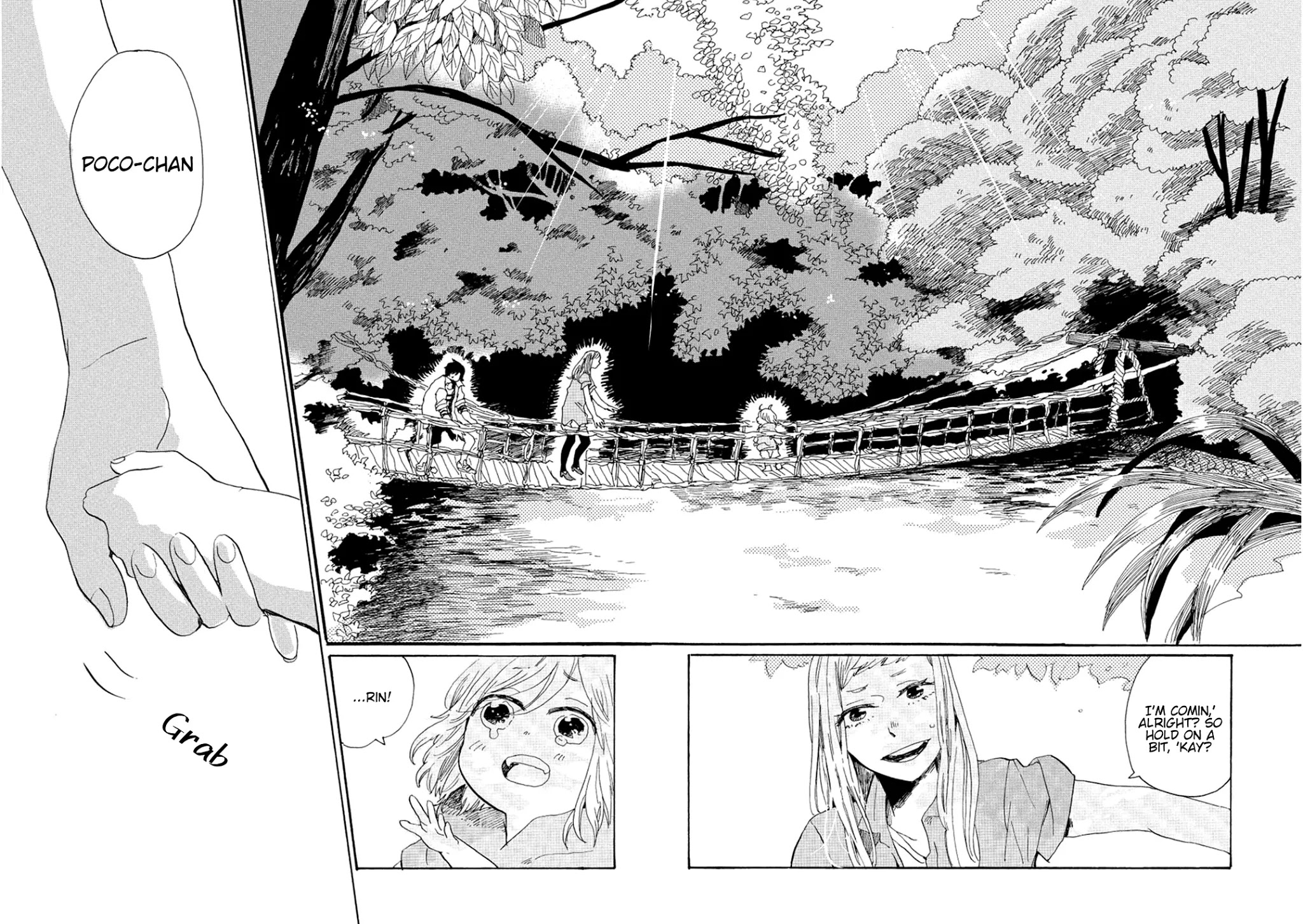 Udon no Kuni no Kin'iro Kemari Chapter 7 page 22 - Chapter 7: Kazura Bridge