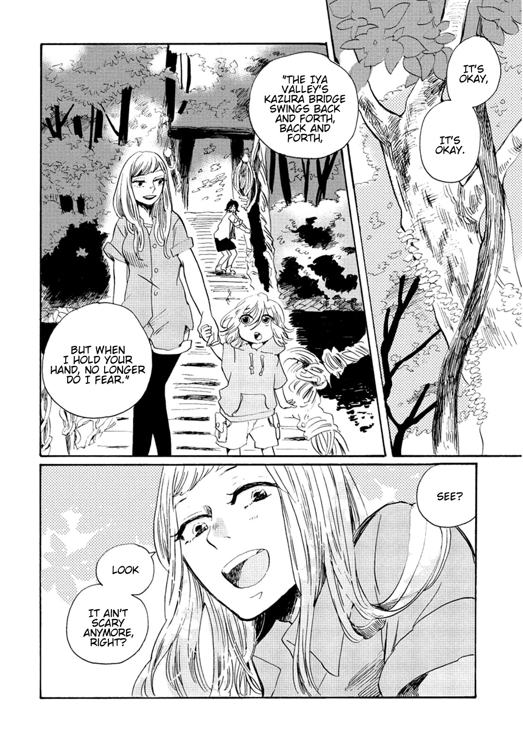 Udon no Kuni no Kin'iro Kemari Chapter 7 page 23 - Chapter 7: Kazura Bridge