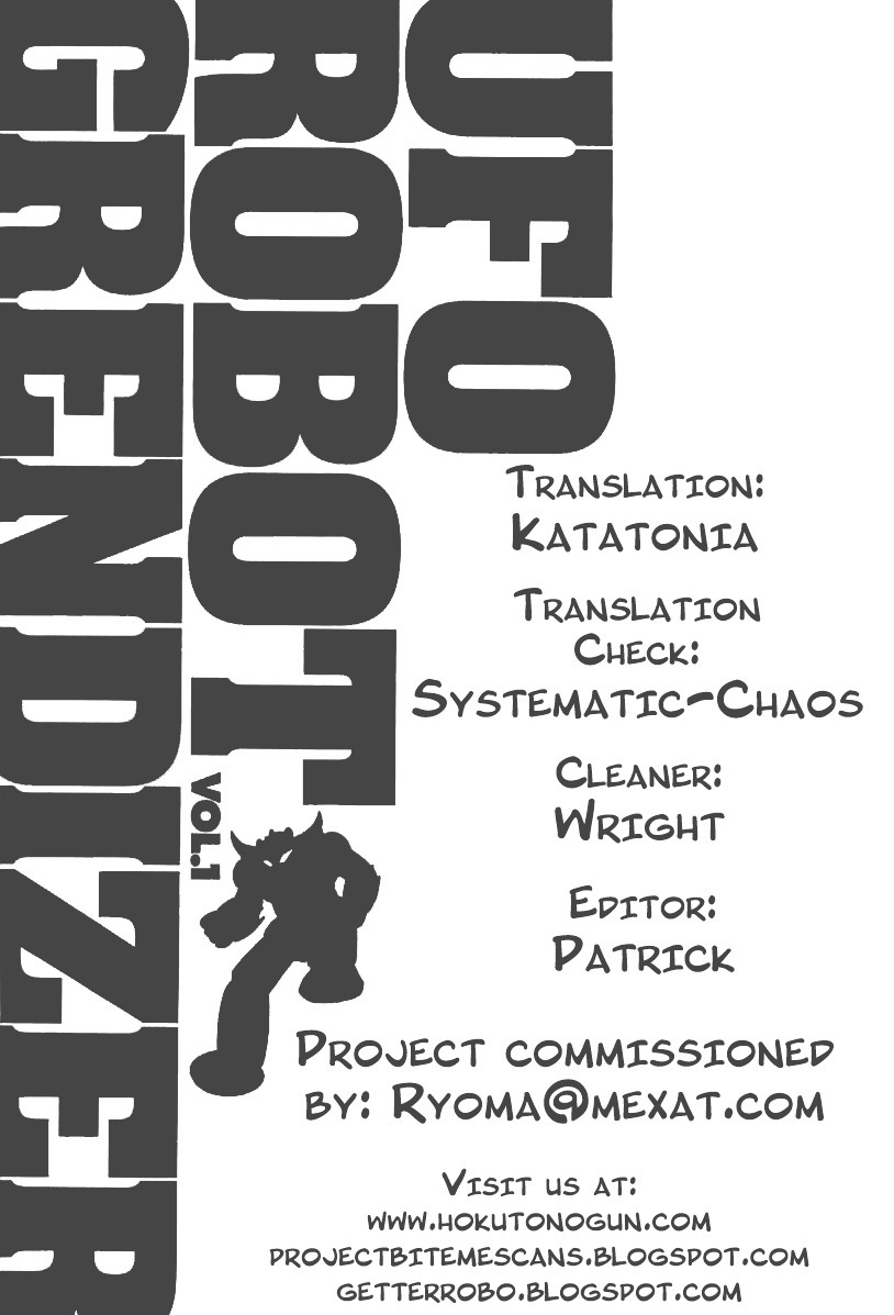 UFO Robo Grendizer (OUTA Gosaku) Chapter 6 page 1 - Chapter 6: The Black Zone Plan