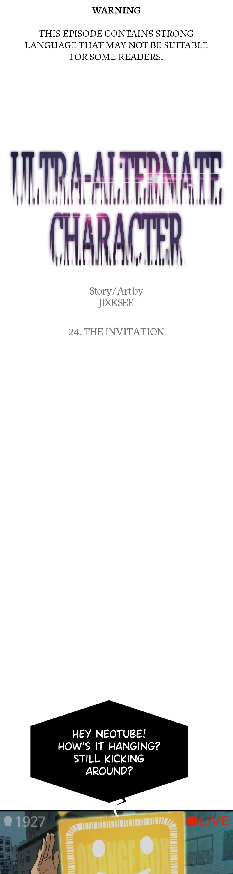 Ultra Alter Chapter 24 page 1 - Chapter 24: Ep. 24 - The Invitation