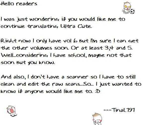 Ultra Cute Chapter 6.1 page 1 - Vol.06 Chapter 1