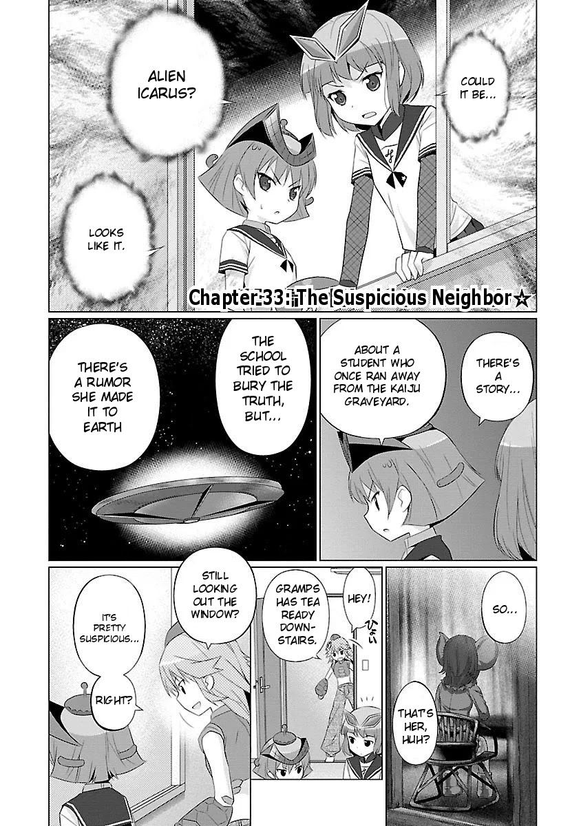 Ultra Kaiju Humanization Project feat.POP Comic code Chapter 33 page 1 - Chapter 33: The Suspicious Neighbor ☆
