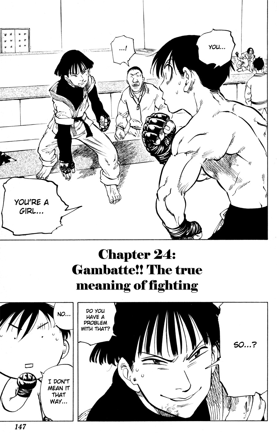Ultra Red Chapter 24 page 1 - Chapter 24: Gambatte!! The true meaning of fighting