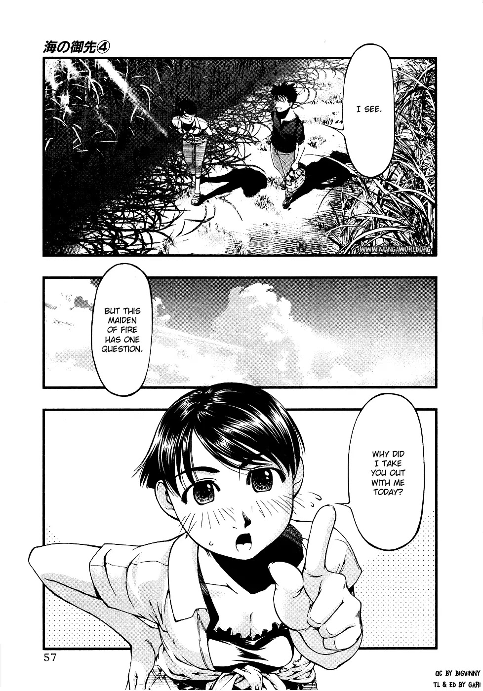 Umi no Misaki Chapter 30 page 15 - Chapter 30: Maiden of Fire