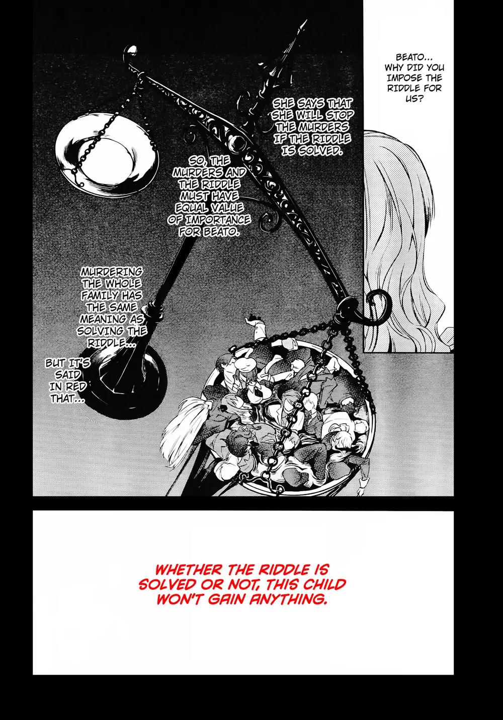 Umineko no Naku Koro ni Chiru Episode 5: End of the Golden Witch Chapter 11 page 6 - Chapter 11: Game of the Two