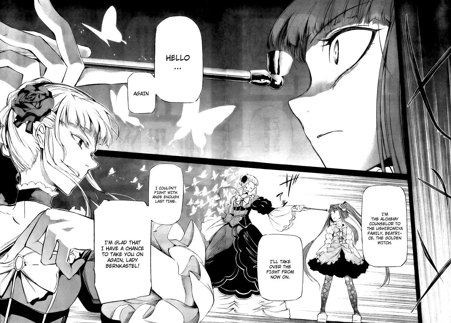 Umineko no Naku Koro ni Chiru Episode 5: End of the Golden Witch Chapter 14 page 29 - Chapter 14: Ten Wedges to Pierce Witches (1)
