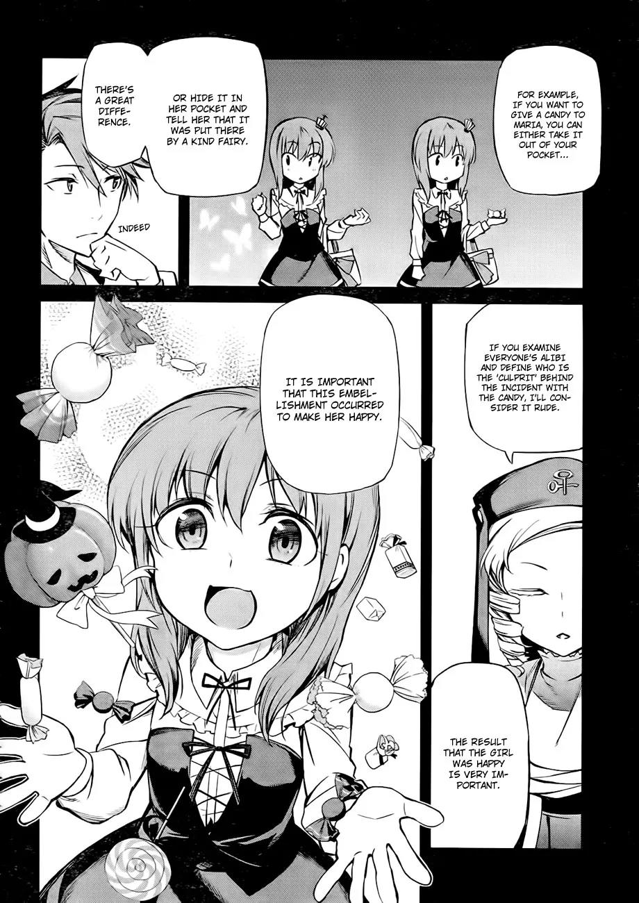 Umineko no Naku Koro ni Chiru Episode 5: End of the Golden Witch Chapter 18 page 8 - Chapter 18: Reasoning and Inspection