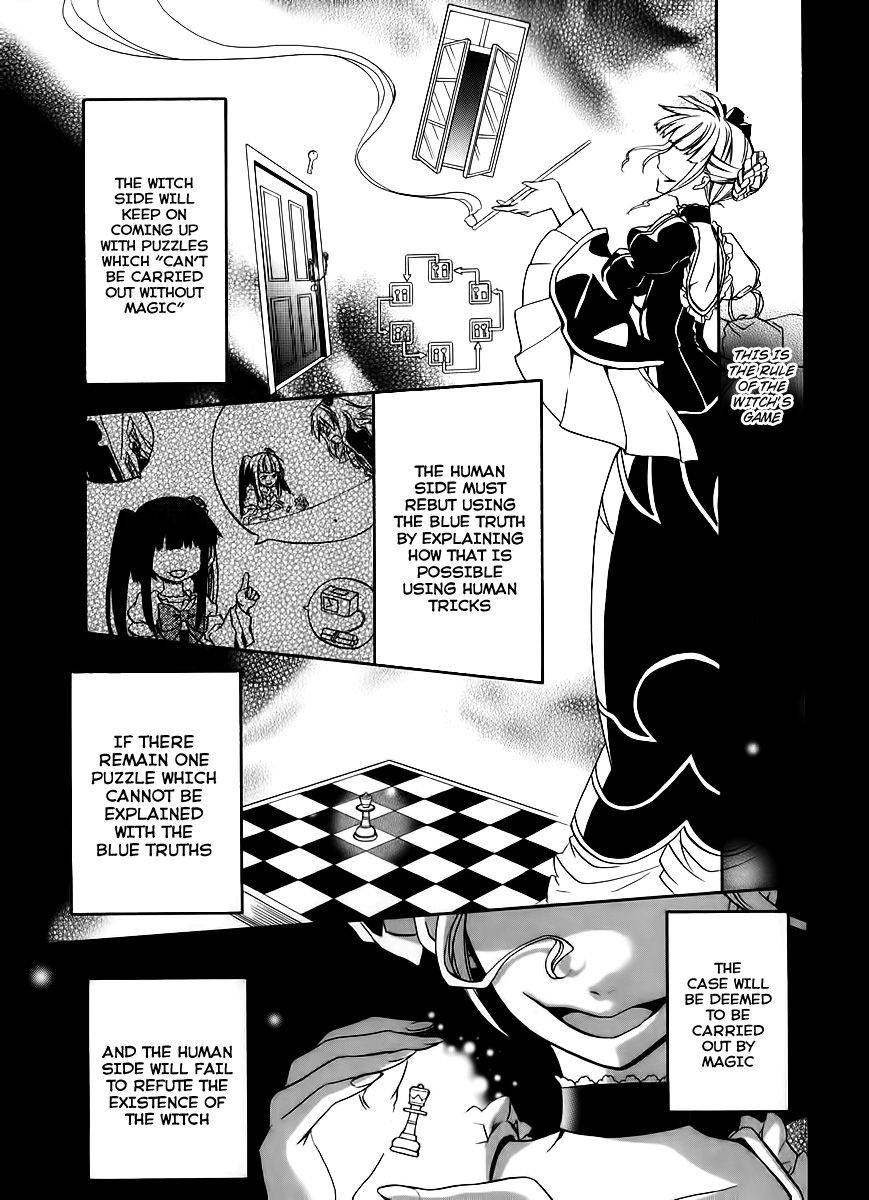 Umineko no Naku Koro ni Chiru Episode 6: Dawn of the Golden Witch Chapter 14 page 21 - Chapter 14 : The Battler Of The Red And The Blue