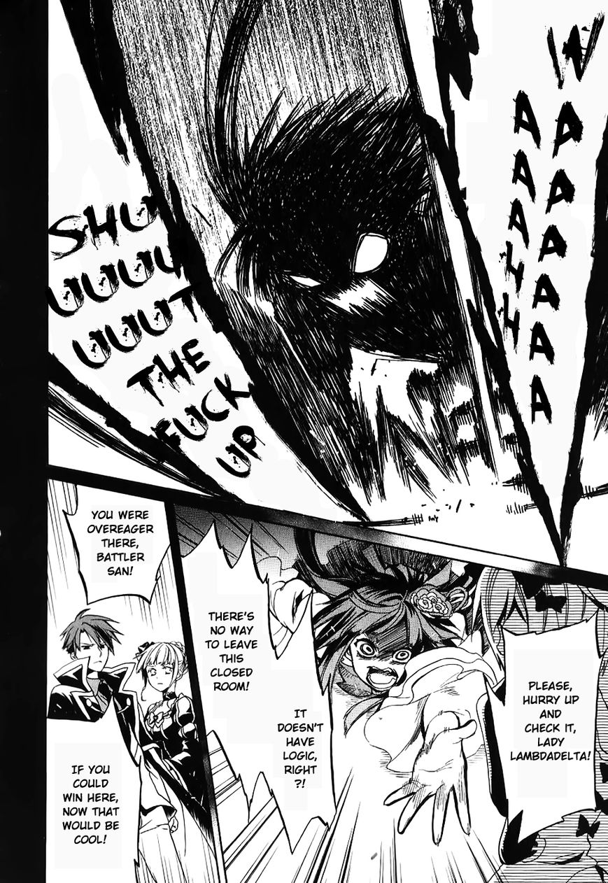 Umineko no Naku Koro ni Chiru Episode 6: Dawn of the Golden Witch Chapter 18 page 50 - Chapter 18 : The Duel Over Battler's Disappearance
