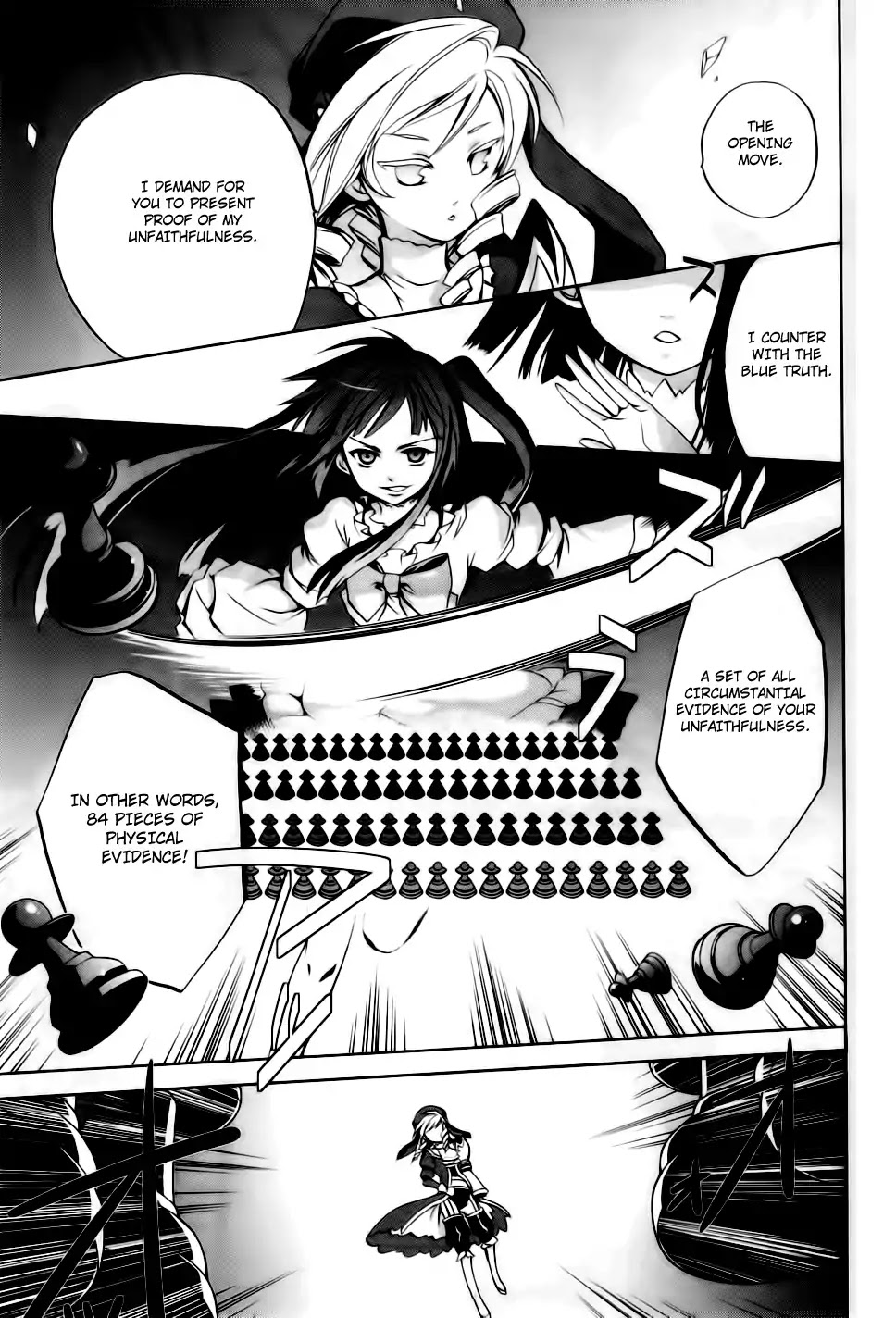 Umineko no Naku Koro ni Chiru Episode 6: Dawn of the Golden Witch Chapter 9 page 22 - Chapter 9 : The Curtain Opens