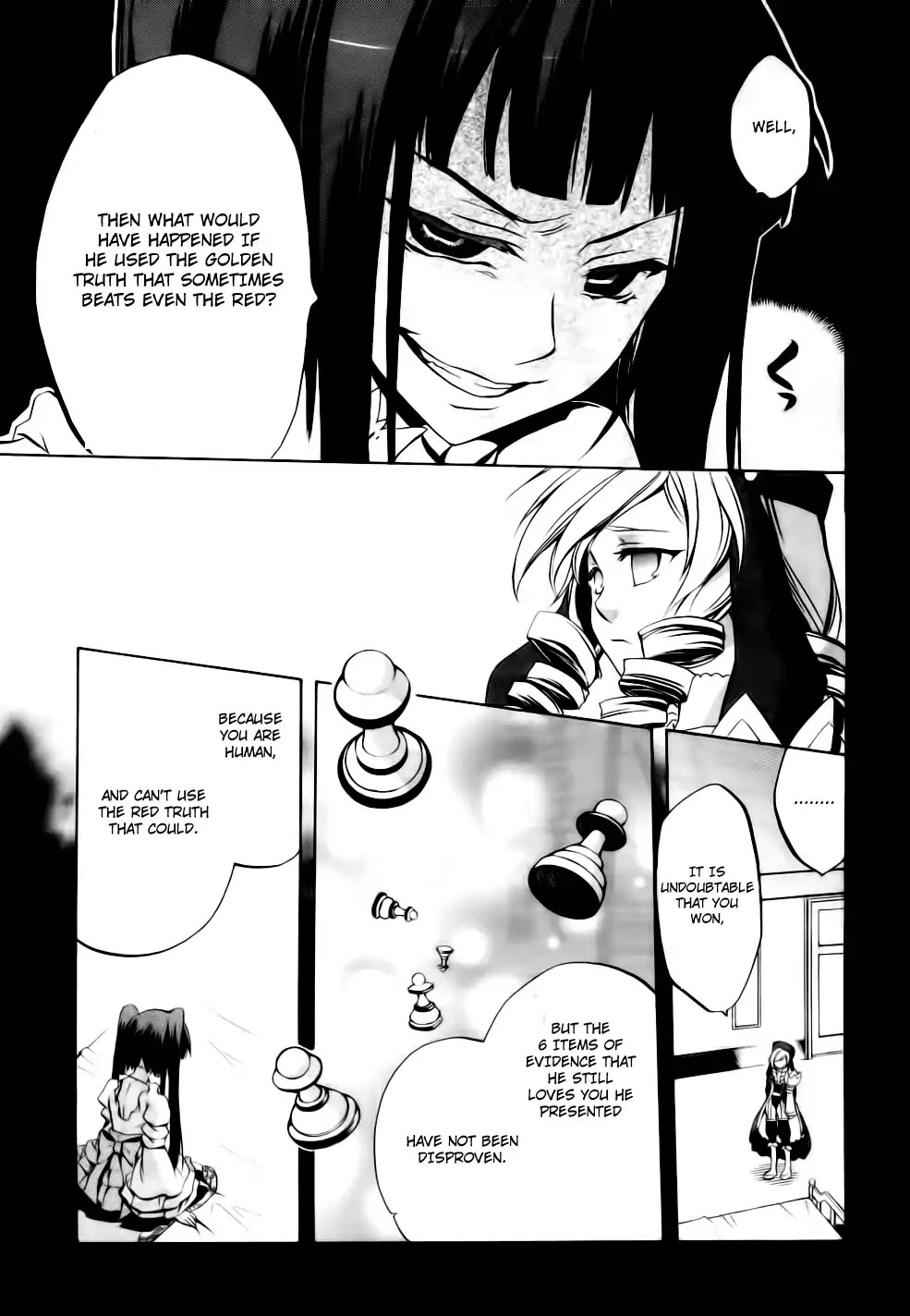 Umineko no Naku Koro ni Chiru Episode 6: Dawn of the Golden Witch Chapter 9 page 28 - Chapter 9 : The Curtain Opens