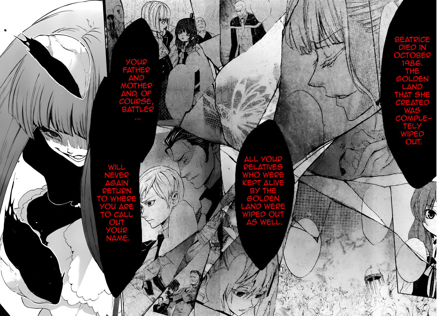 Umineko no Naku Koro ni Chiru Episode 8: Twilight of the Golden Witch Chapter 32 page 37 - Chapter 32 : Death