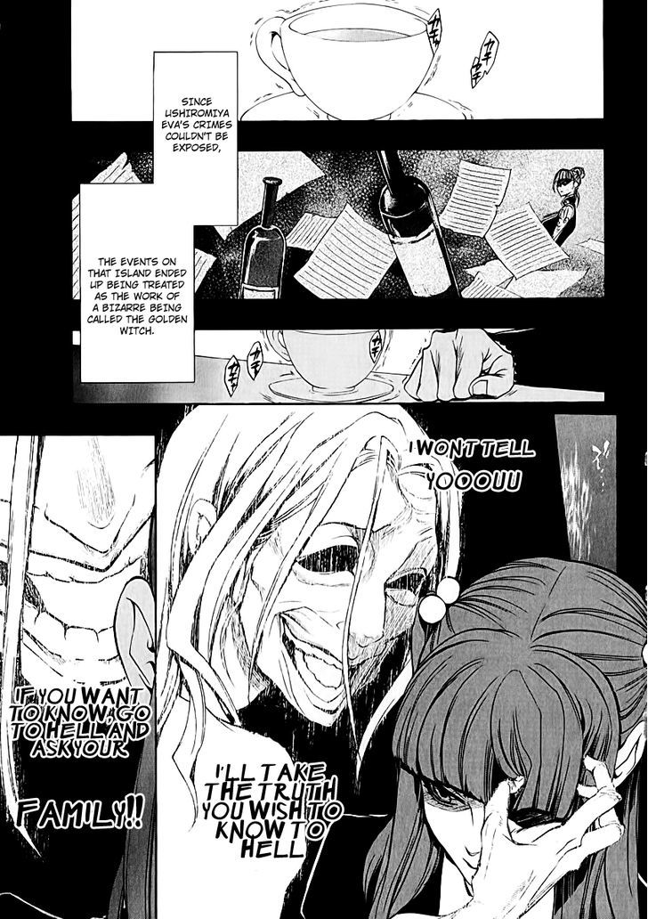 Umineko no Naku Koro ni Chiru Episode 8: Twilight of the Golden Witch Chapter 4 page 18 - Chapter 4 : The Purpose of Living