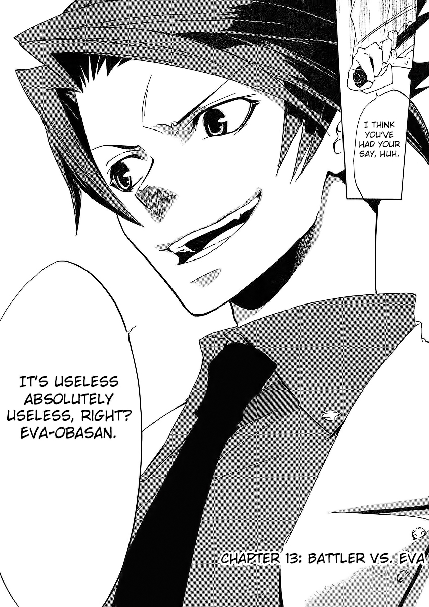Umineko no Naku Koro ni Episode 1: Legend of the Golden Witch Chapter 13 page 3 - Chapter 13: Battler VS Eva