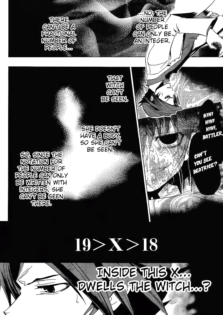 Umineko no Naku Koro ni Episode 1: Legend of the Golden Witch Chapter 13 page 37 - Chapter 13: Battler VS Eva