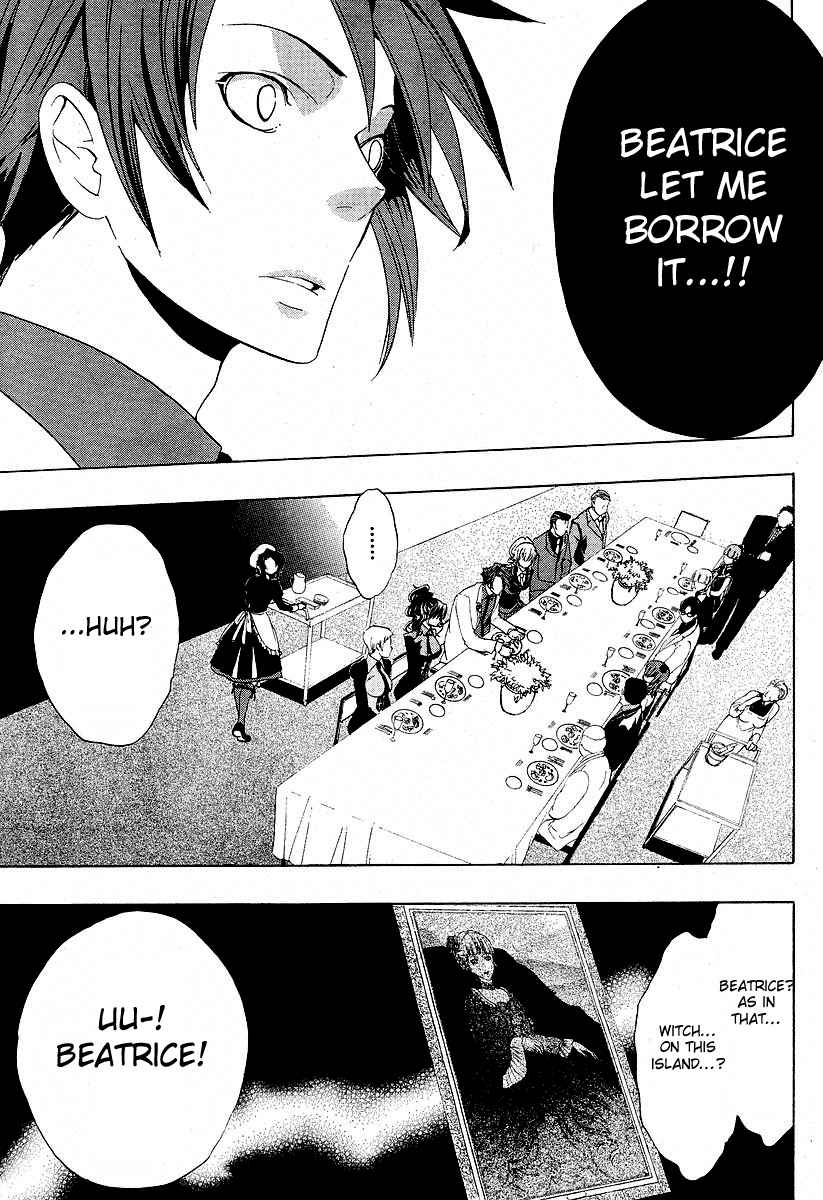 Umineko no Naku Koro ni Episode 1: Legend of the Golden Witch Chapter 4 page 50 - Chapter 4: The Golden Inscription