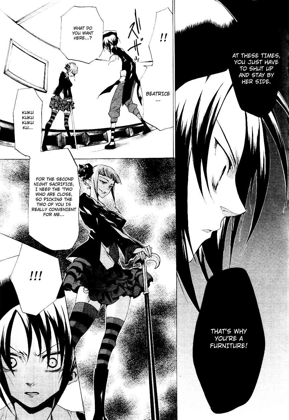 Umineko no Naku Koro ni Episode 2: Turn of the Golden Witch Chapter 17 page 5 - Chapter 17: Furniture Blade