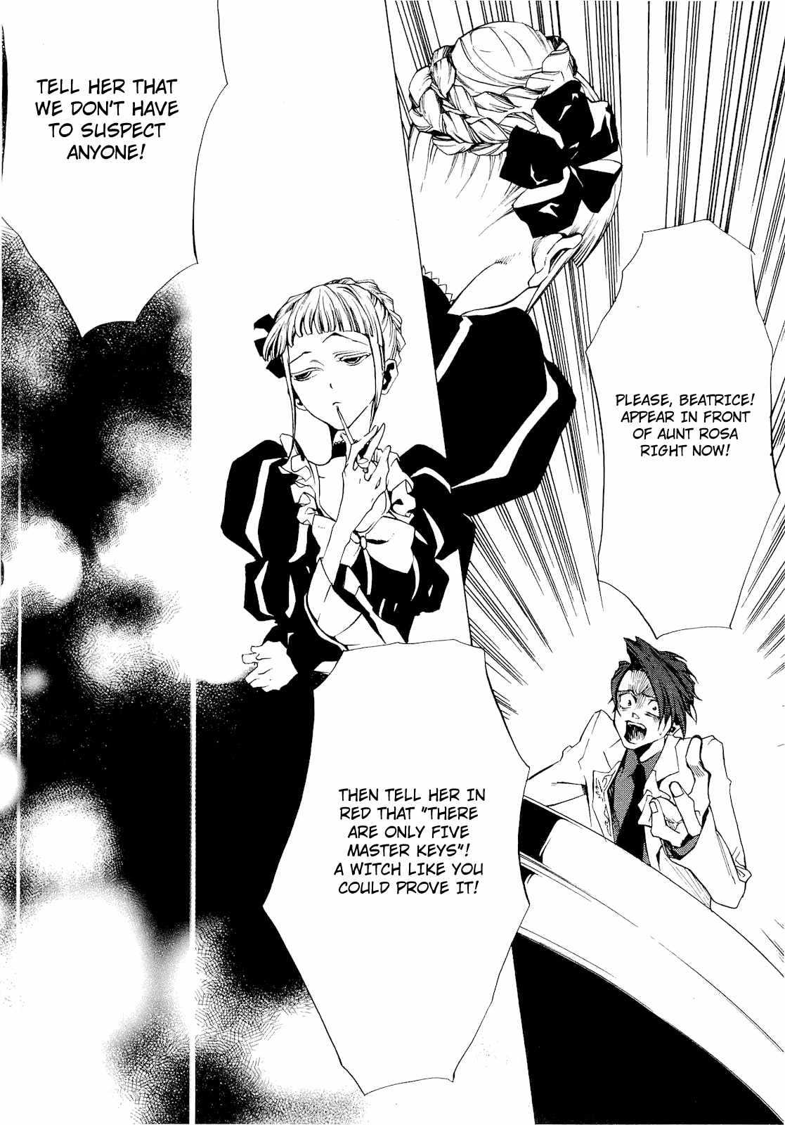 Umineko no Naku Koro ni Episode 2: Turn of the Golden Witch Chapter 22 page 15 - Chapter 22: Undeliverable Red Text