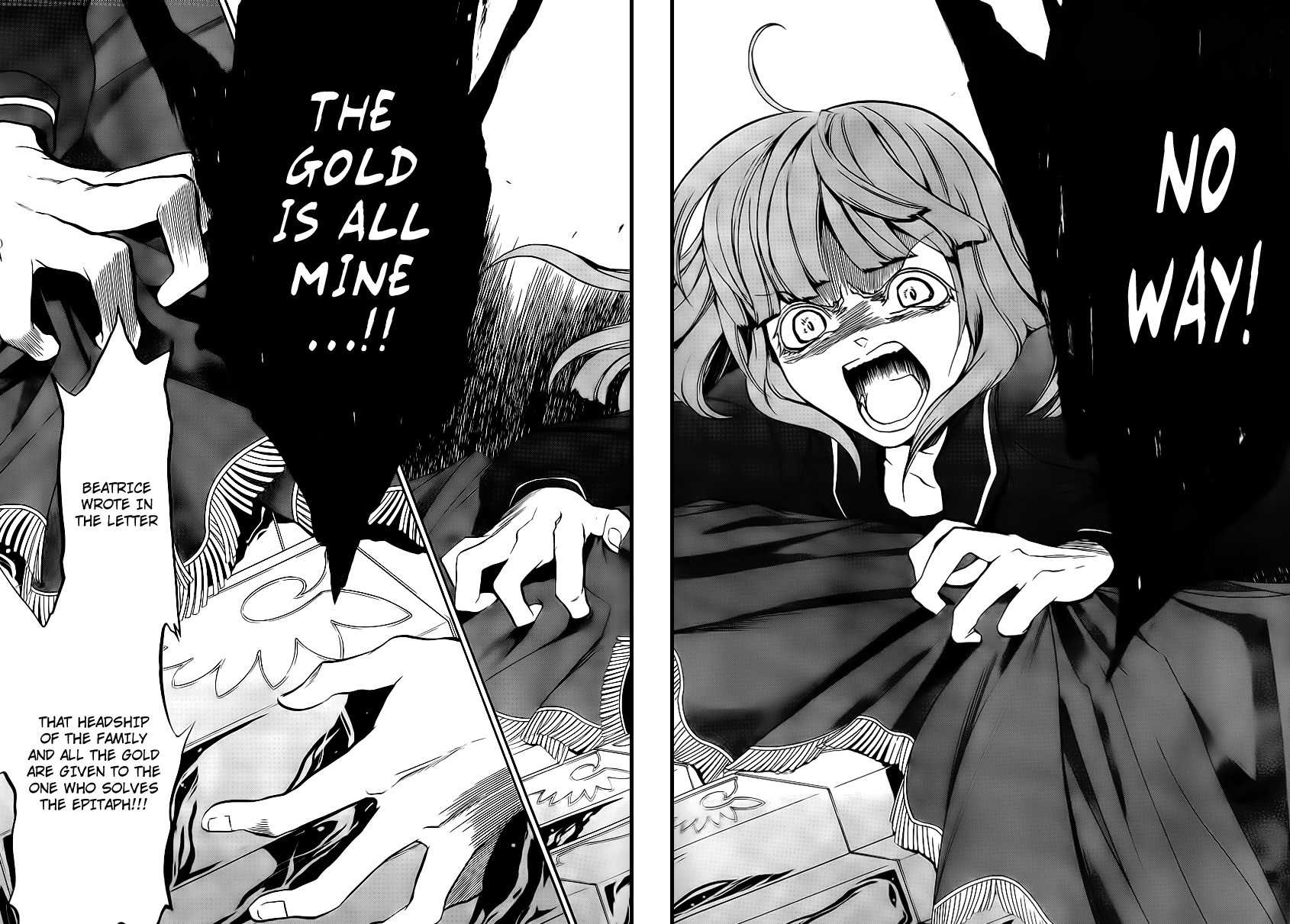 Umineko no Naku Koro ni Episode 3: Banquet of the Golden Witch Chapter 11 page 18 - Chapter 11: Succession Ceremony