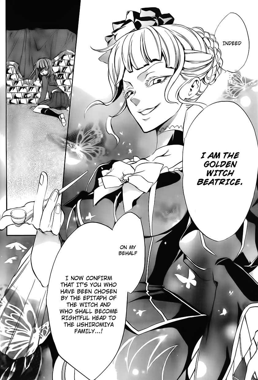 Umineko no Naku Koro ni Episode 3: Banquet of the Golden Witch Chapter 11 page 21 - Chapter 11: Succession Ceremony