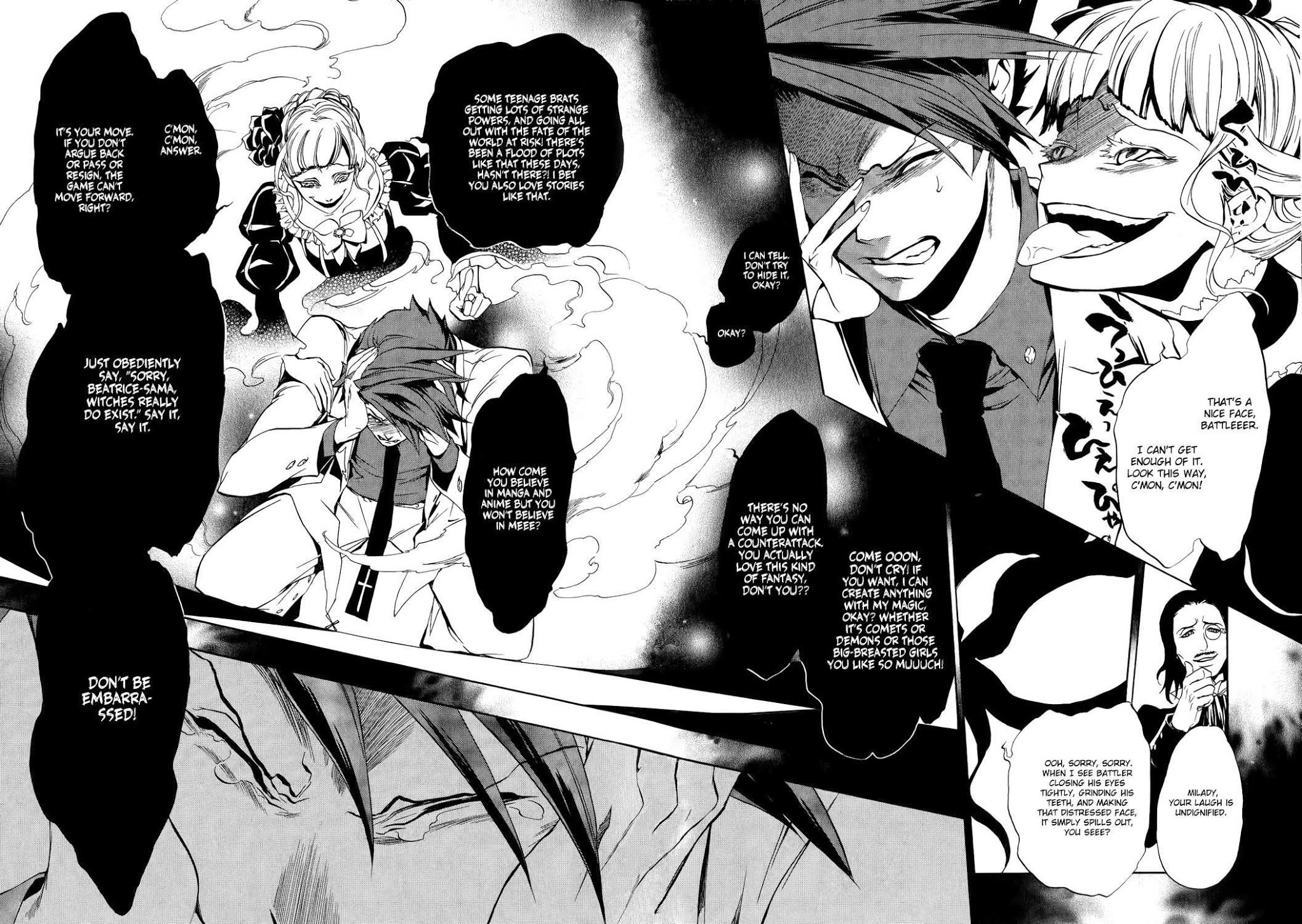 Umineko no Naku Koro ni Episode 3: Banquet of the Golden Witch Chapter 8 page 27 - Chapter 8: The Great Magic Battle