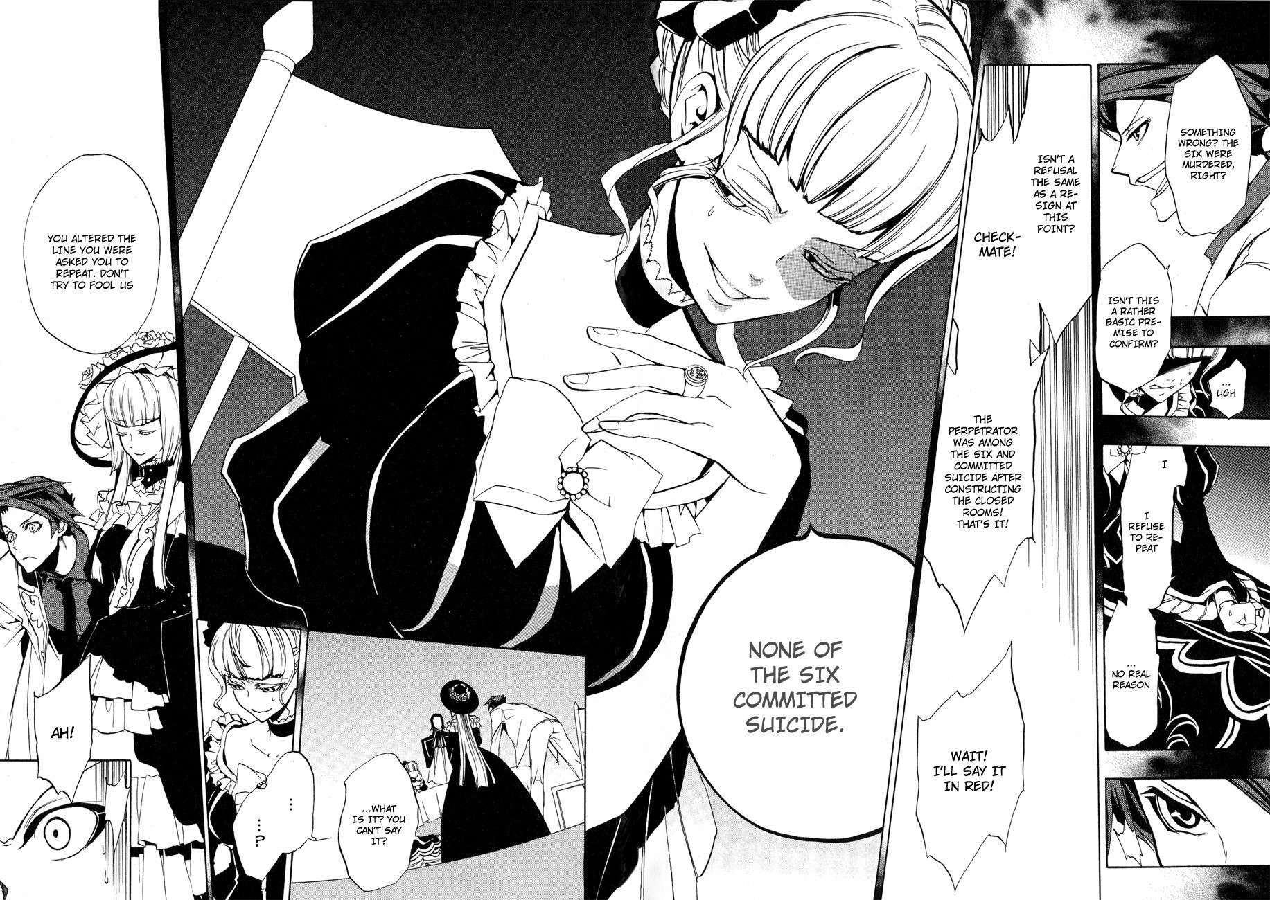 Umineko no Naku Koro ni Episode 3: Banquet of the Golden Witch Chapter 9 page 34 - Chapter 9: Conditions for Victory